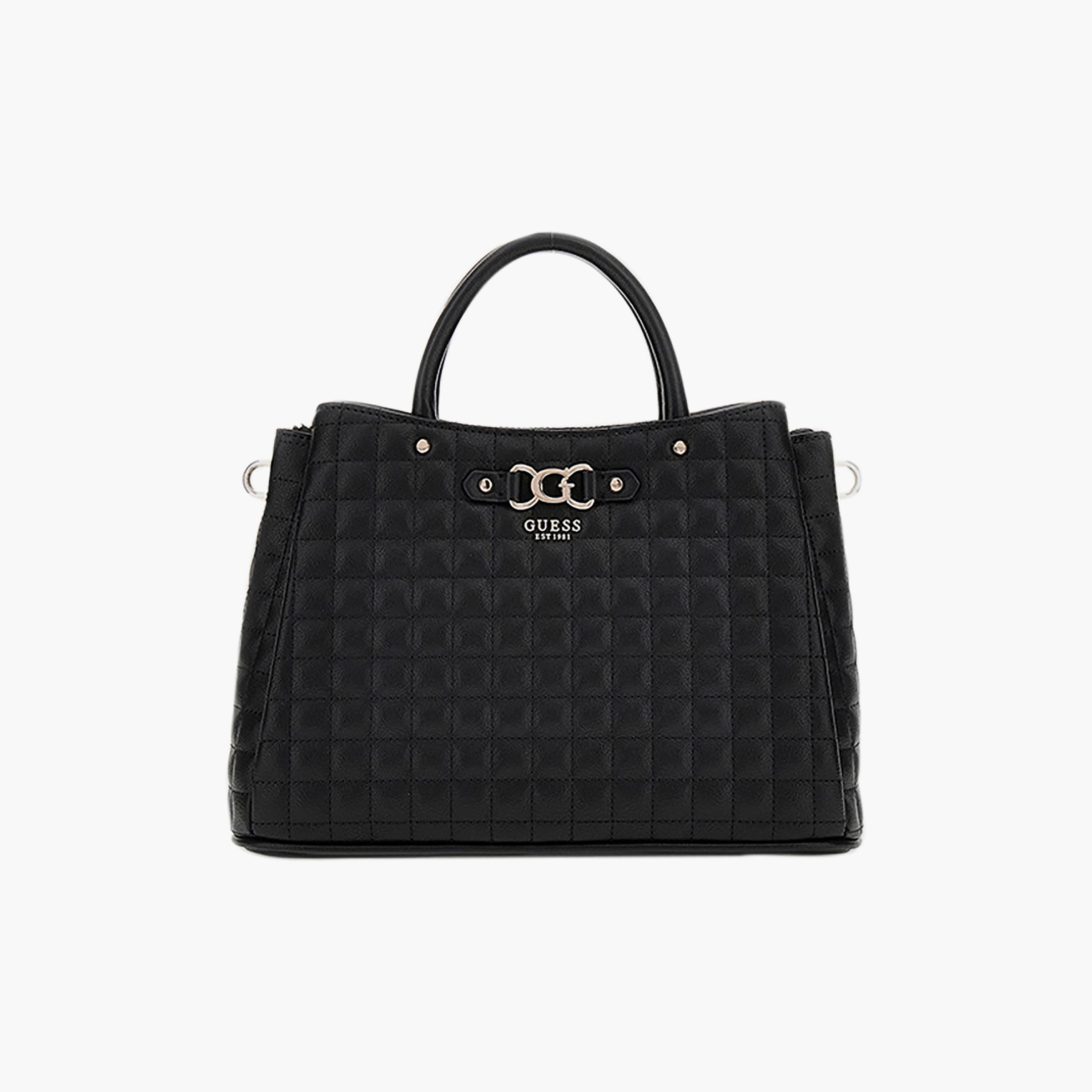 Guess - Nadira Girlfriend Satchel - Black-women-bagsandwallets-handbags-image-1
