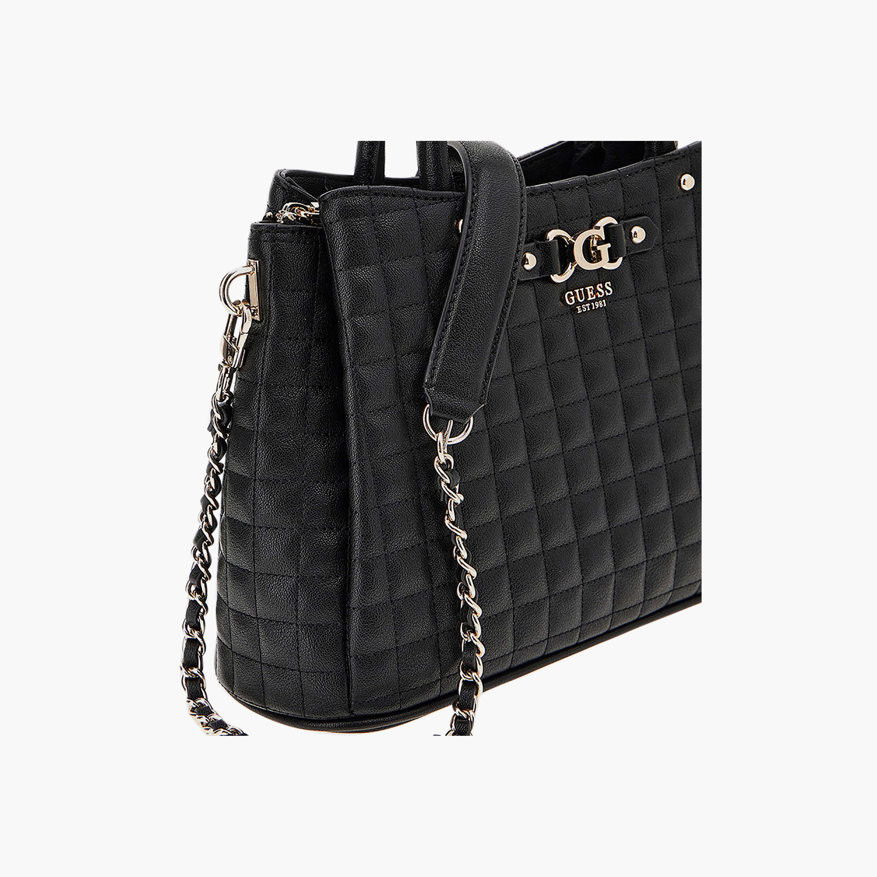 Guess - Nadira Girlfriend Satchel - Black-women-bagsandwallets-handbags-image-3