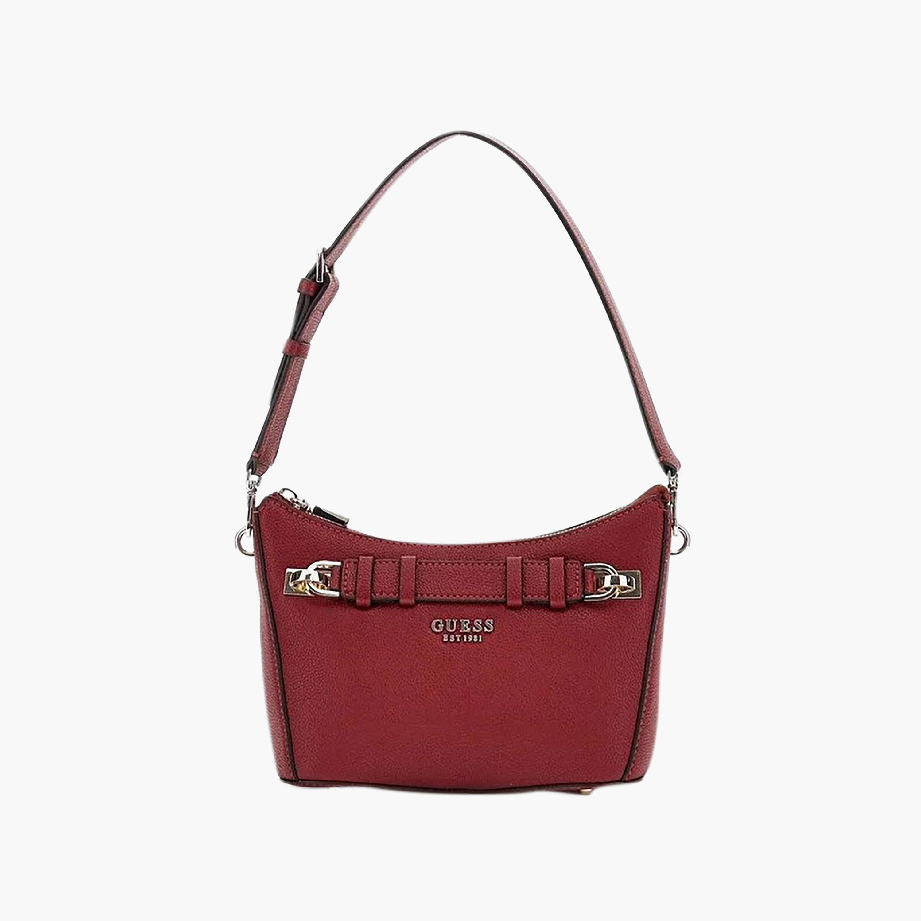 Guess - Gregoria Top Zip Shoulder Bag - Red-women-bagsandwallets-handbags-image-1