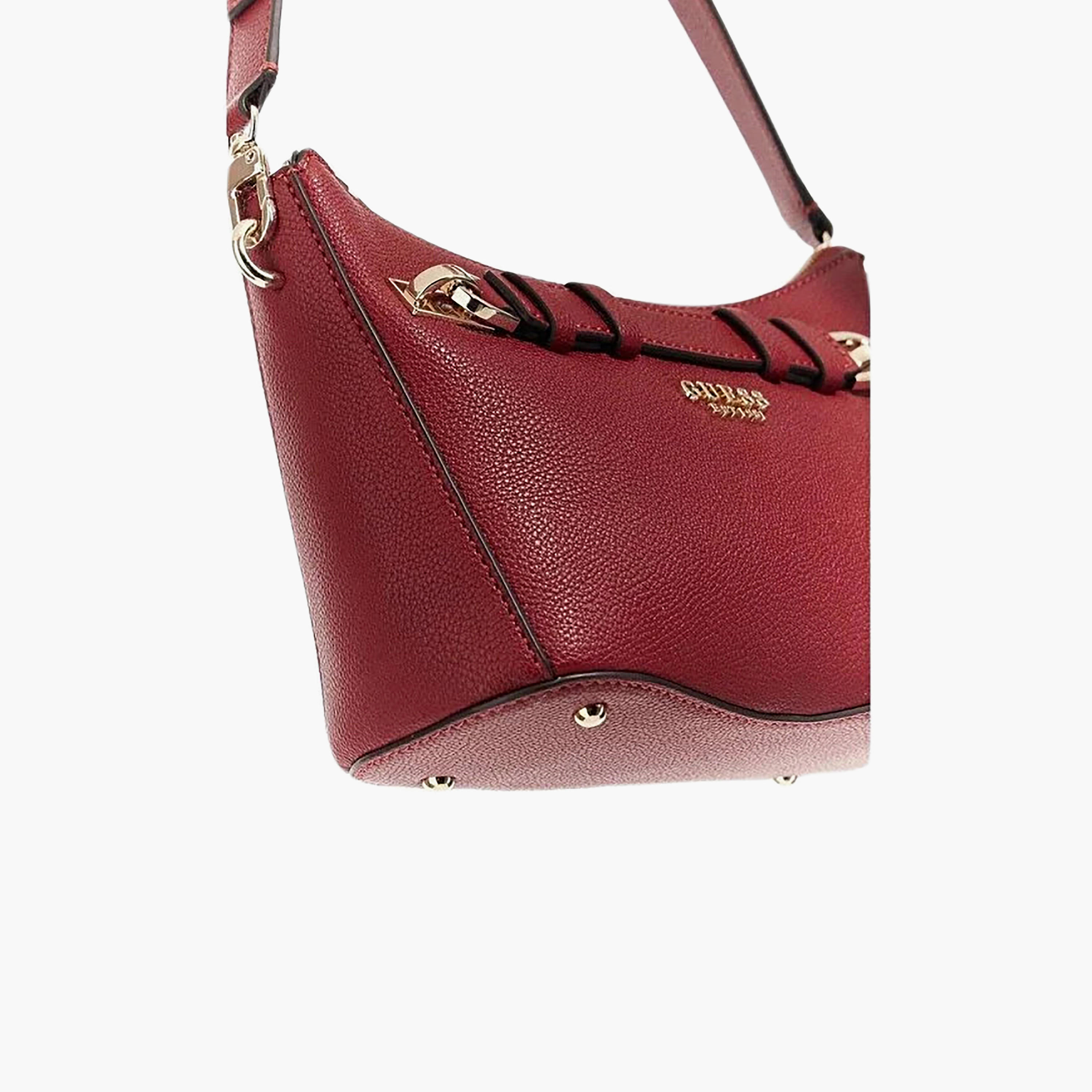 Guess - Gregoria Top Zip Shoulder Bag - Red-women-bagsandwallets-handbags-image-3