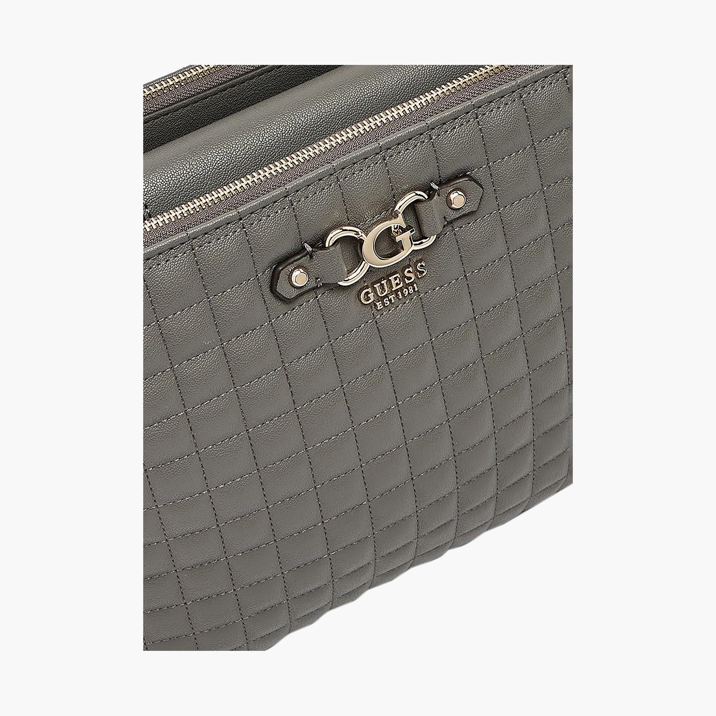 Guess Nadira Grid Quilted Double Handle Tote Bag with Zipper Closure-women-bagsandwallets-handbags-image-5