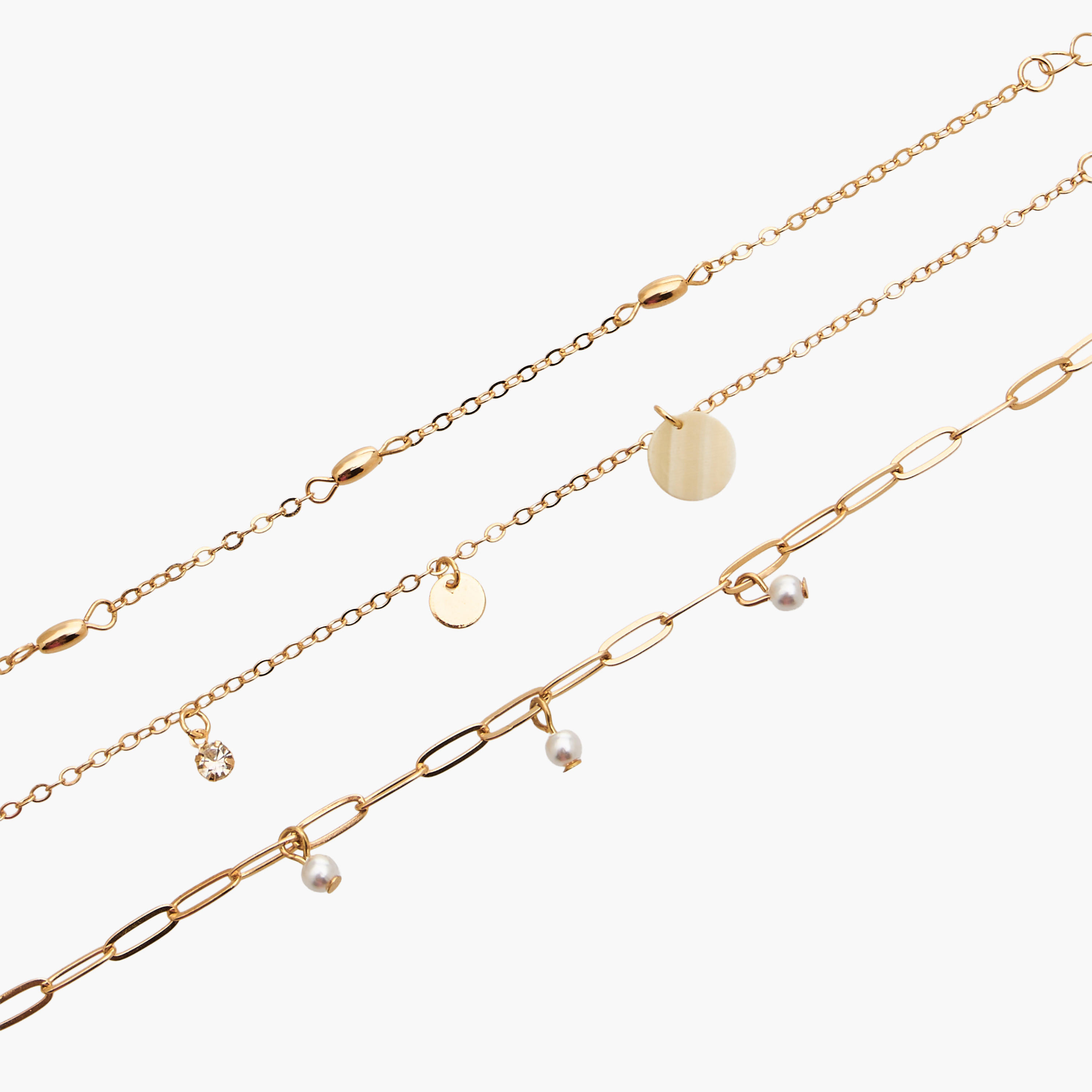 Pack of 3 Gold Tone Charm Detail Bracelets-women-watchesandjewellery-jewellery-banglesandbracelets-image-8