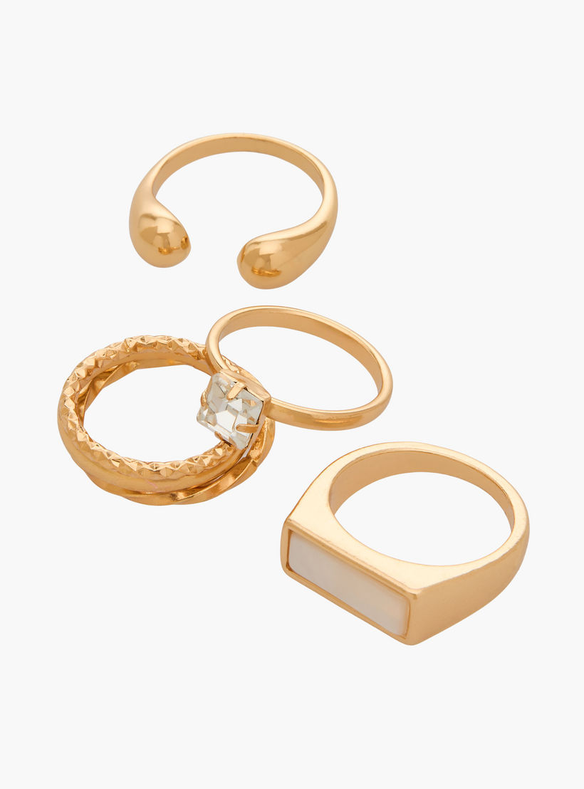 Set of 8 - Assorted Gold Tone Rings-women-watchesandjewellery-jewellery-rings-image-2