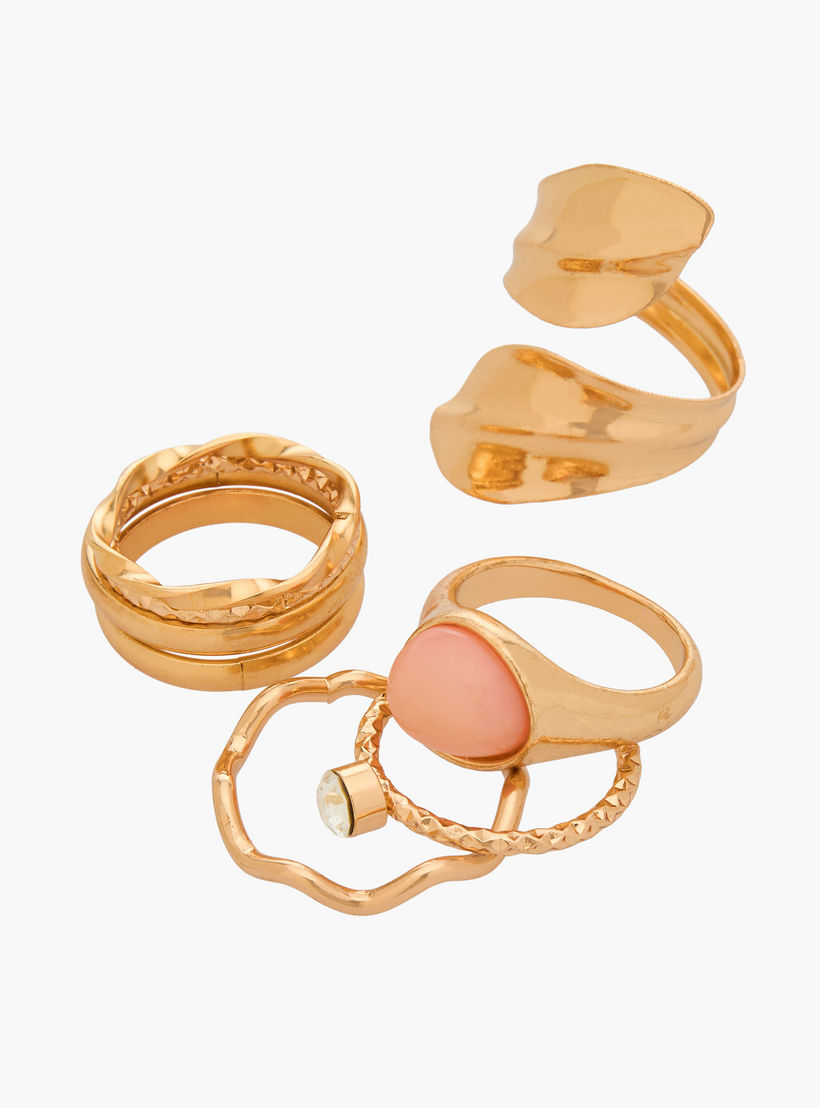 Set of 8 - Assorted Gold Tone Rings-women-watchesandjewellery-jewellery-rings-image-2