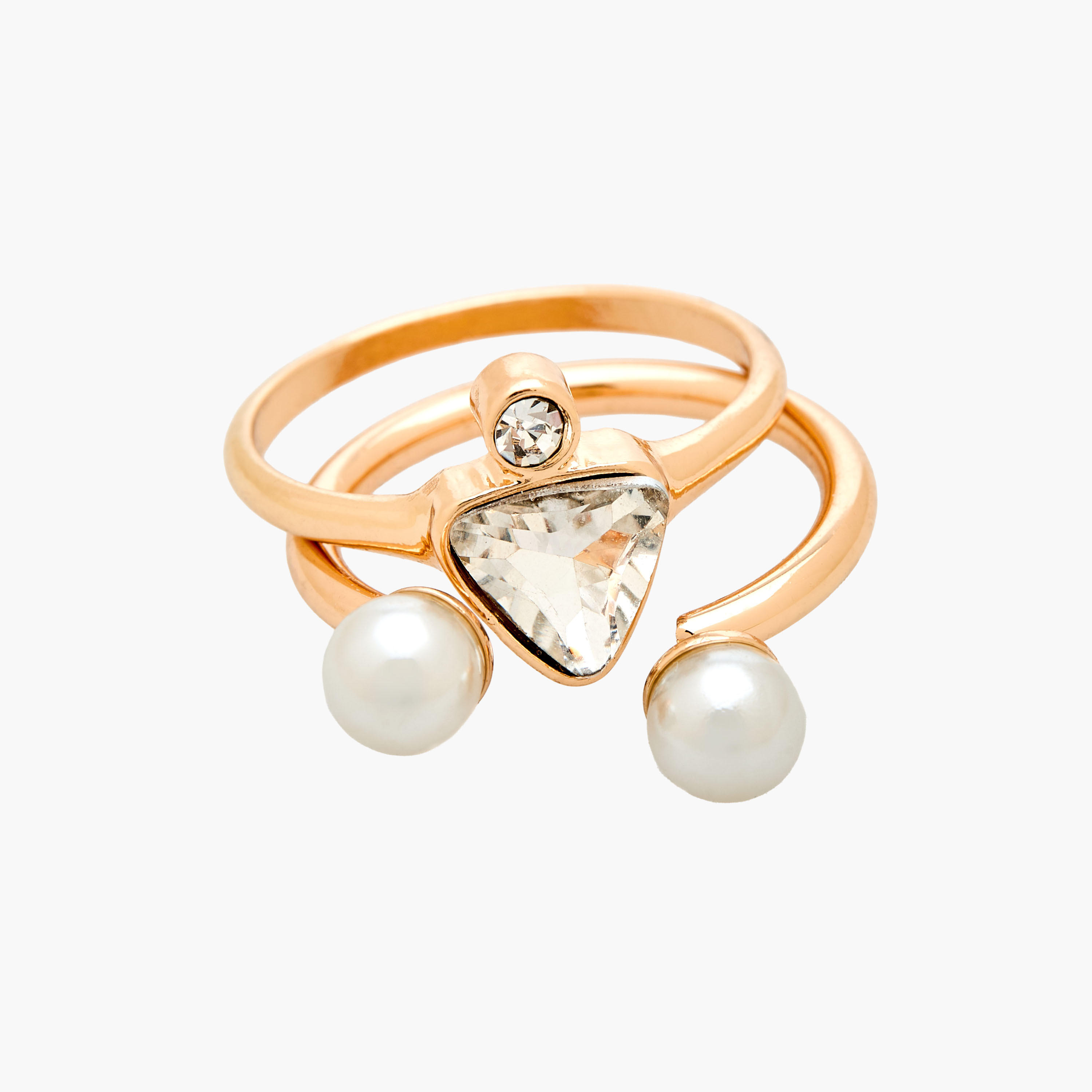 طقم خواتم بلون ذهبي متنوع - 6 قطع-women-watchesandjewellery-jewellery-rings-image-3