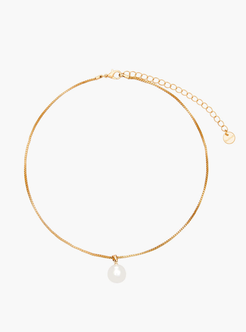 Set of 2 - Embellished Pearl Necklace and Earrings-women-watchesandjewellery-jewellery-jewellerysets-image-2