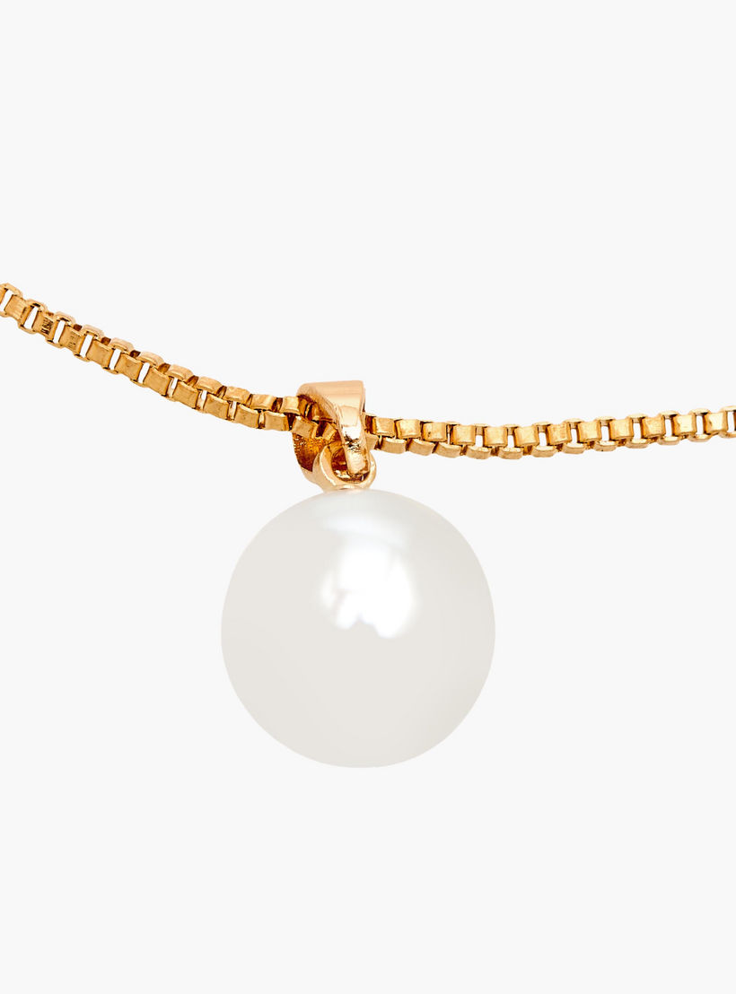 Set of 2 - Embellished Pearl Necklace and Earrings-women-watchesandjewellery-jewellery-jewellerysets-image-7