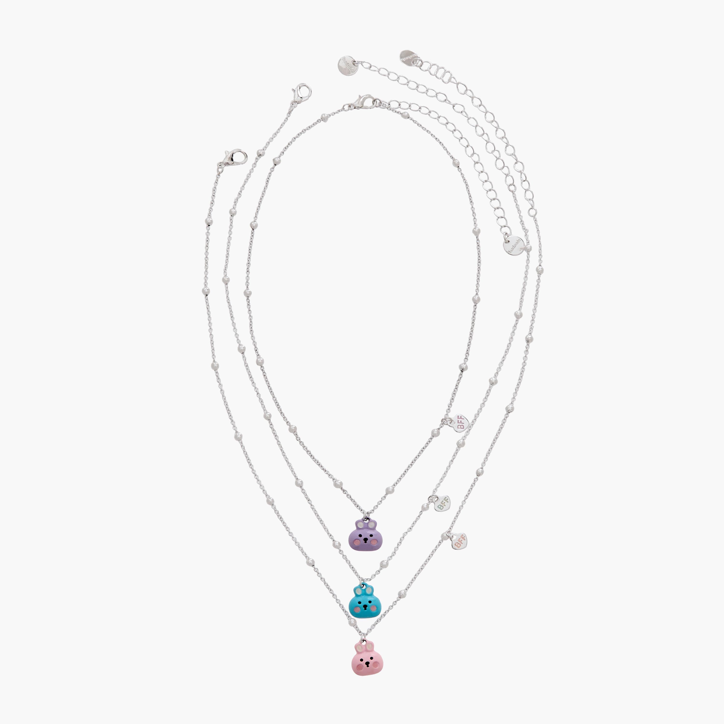 طقم قلادات ذهبية 3 قطع بدلاية أرنب-women-watchesandjewellery-jewellery-necklacesandpendants-image-1