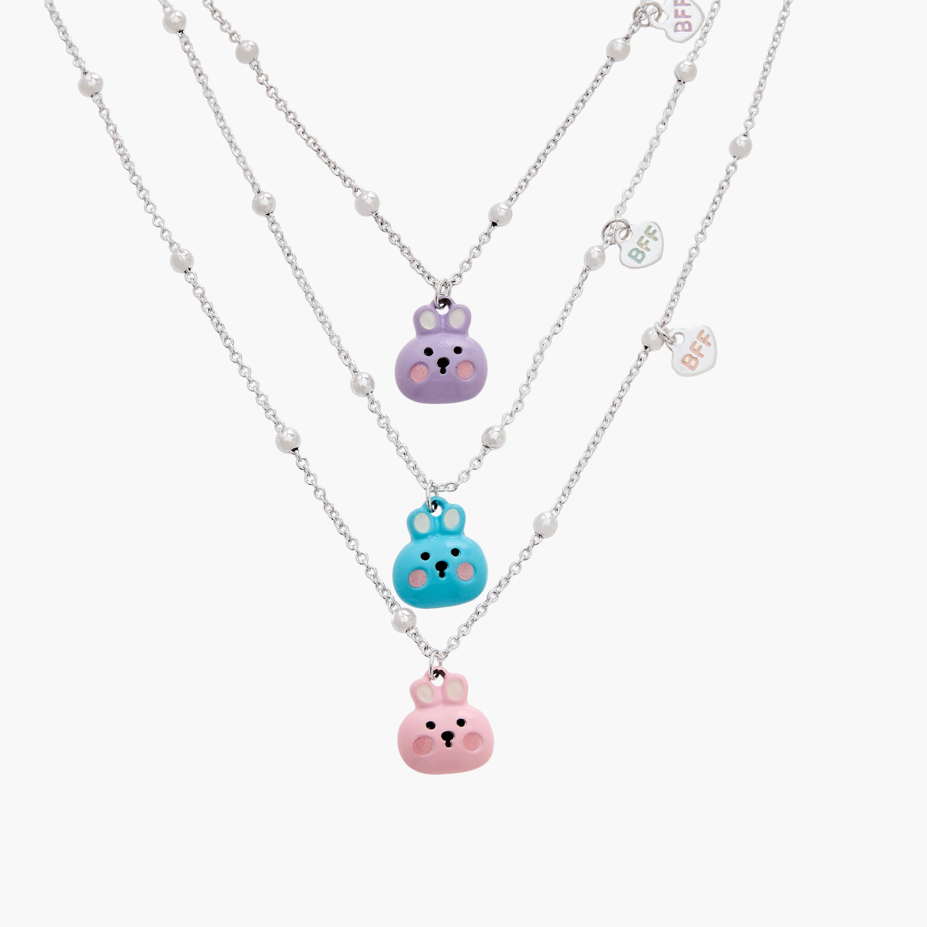 طقم قلادات ذهبية 3 قطع بدلاية أرنب-women-watchesandjewellery-jewellery-necklacesandpendants-image-5