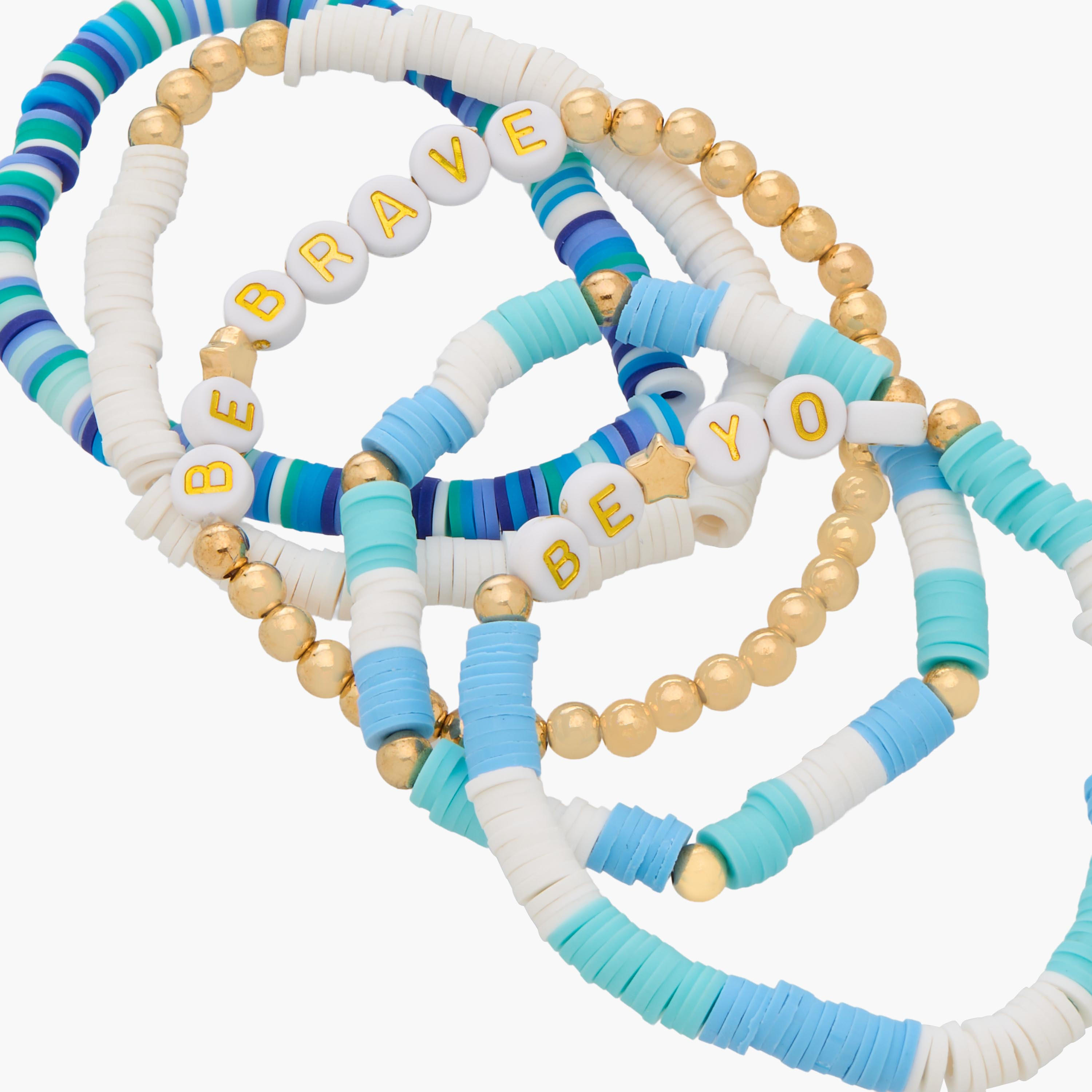 طقم من 5 أساور خرز معدنية قابلة للتمدد-women-watchesandjewellery-jewellery-banglesandbracelets-image-12
