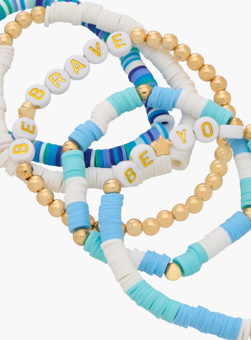 طقم من 5 أساور خرز معدنية قابلة للتمدد-women-watchesandjewellery-jewellery-banglesandbracelets-image-12
