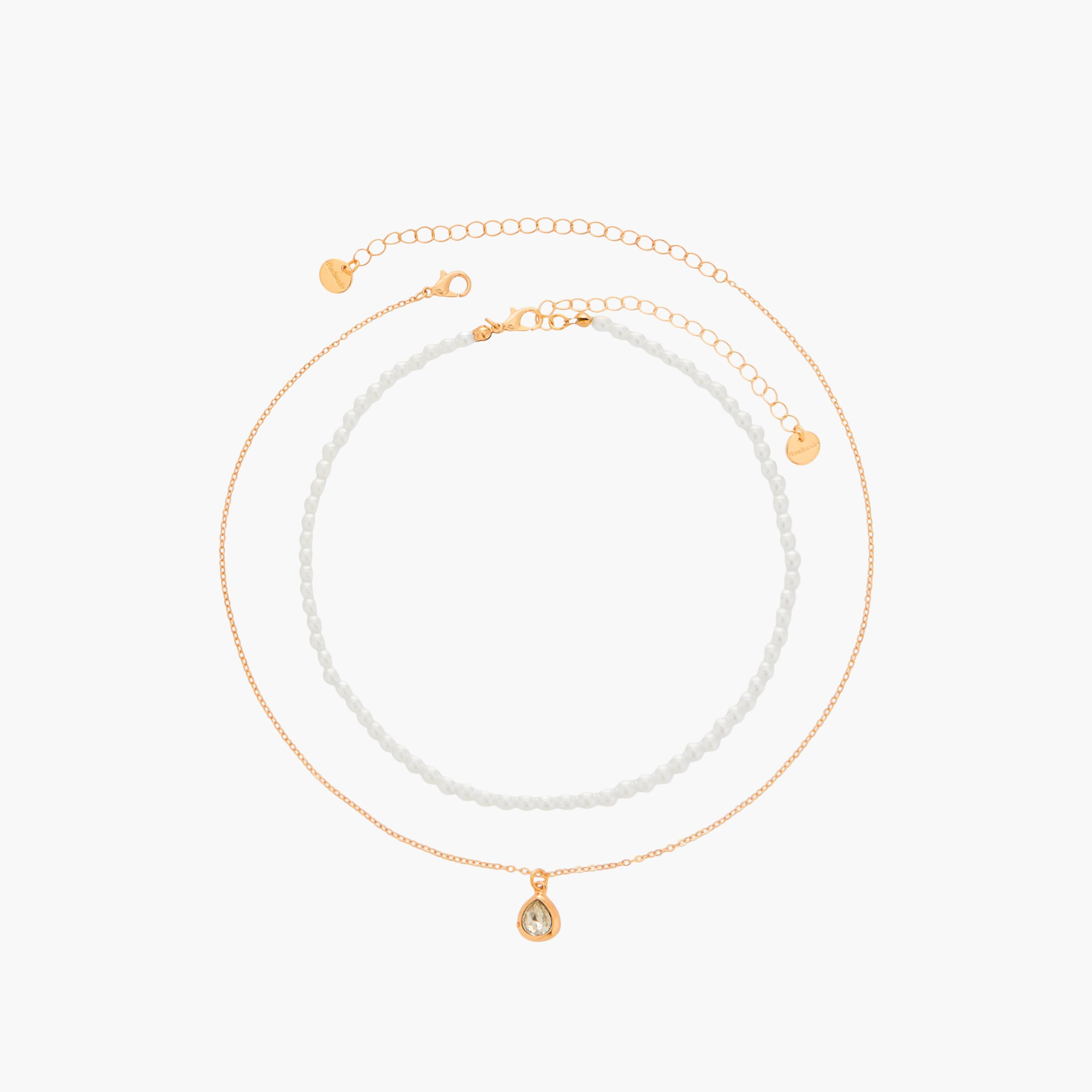 Set of 2 - Metallic Necklace with Assorted Design-women-watchesandjewellery-jewellery-necklacesandpendants-image-1