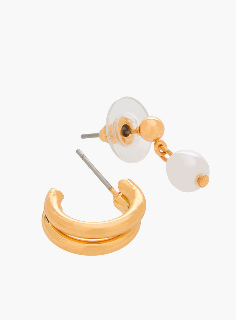 Pack of 6 Gold Tone Assorted Earrings with Pushback Closure-women-watchesandjewellery-jewellery-earrings-image-4