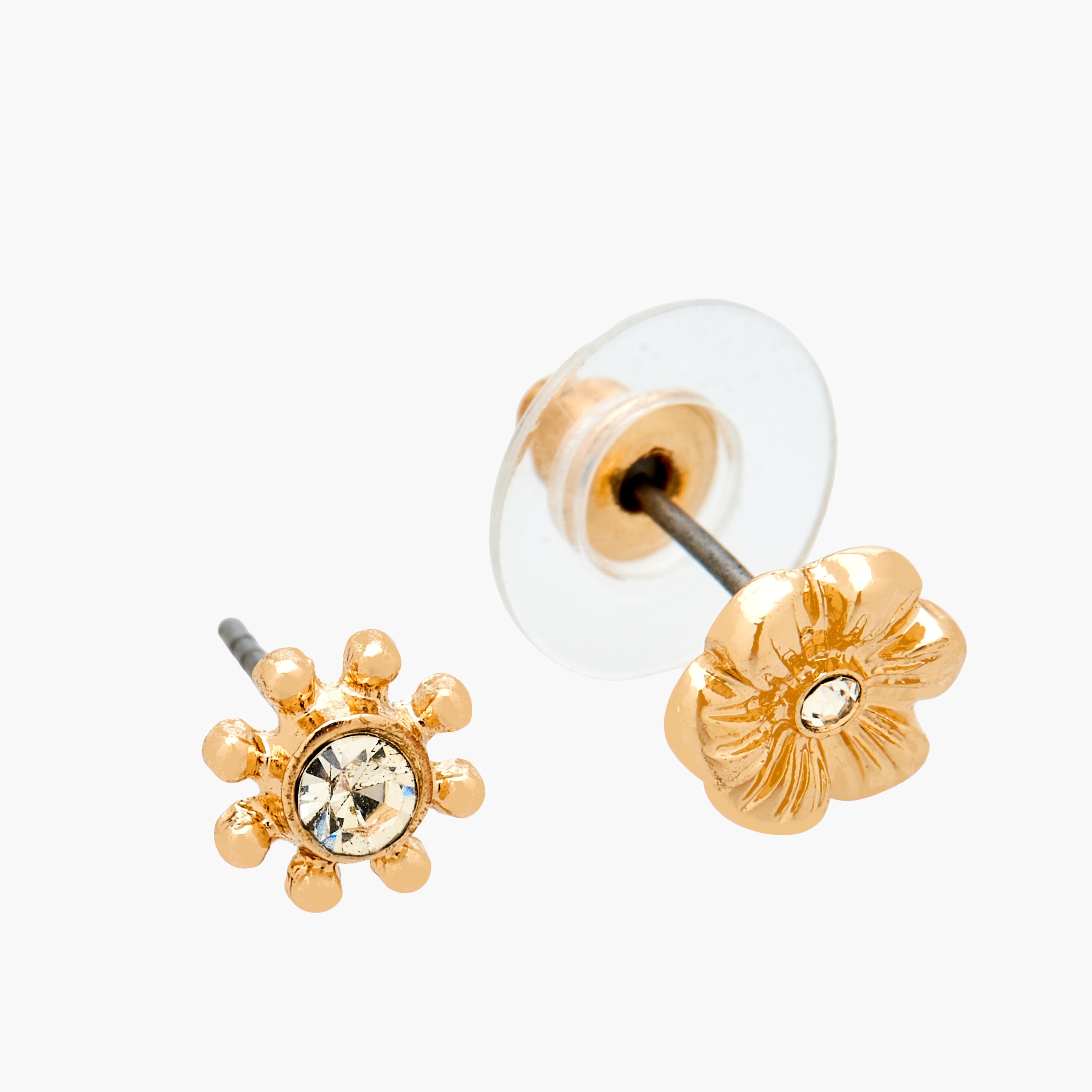 Pack of 20 Gold Tone Stud Earrings with Pushback closure-women-watchesandjewellery-jewellery-earrings-image-4
