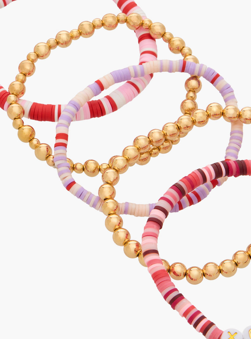 طقم من 5 أساور خرز معدنية قابلة للتمدد-women-watchesandjewellery-jewellery-banglesandbracelets-image-12