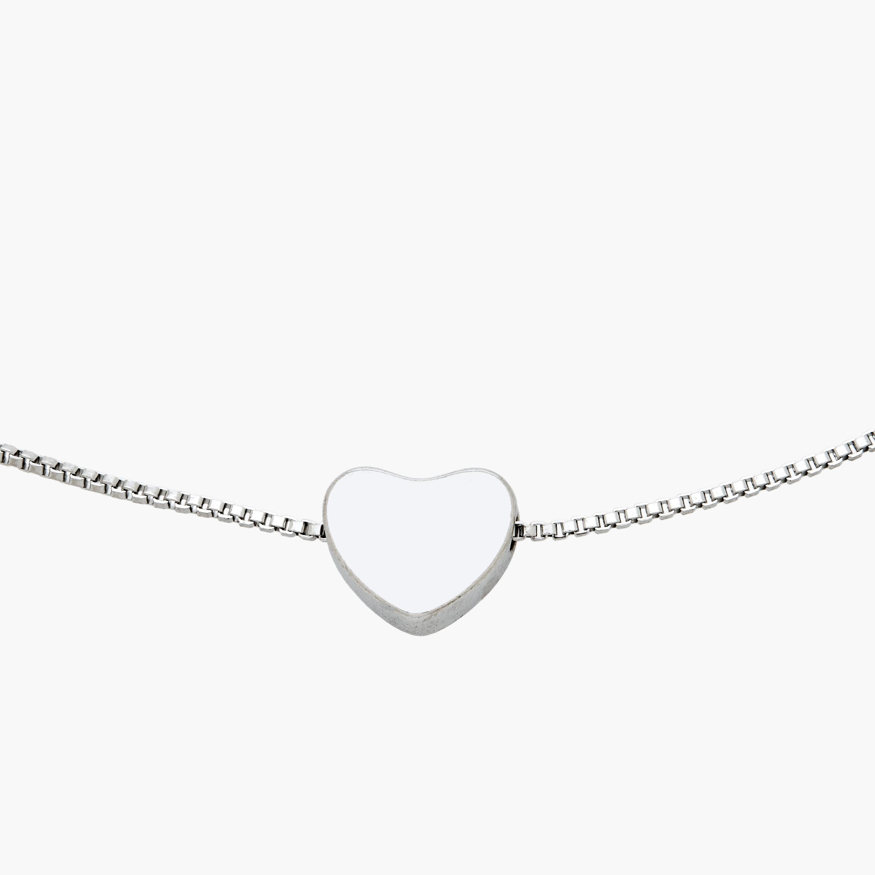 Silver Tone Necklace with Heart Pendant-women-watchesandjewellery-jewellery-necklacesandpendants-image-2