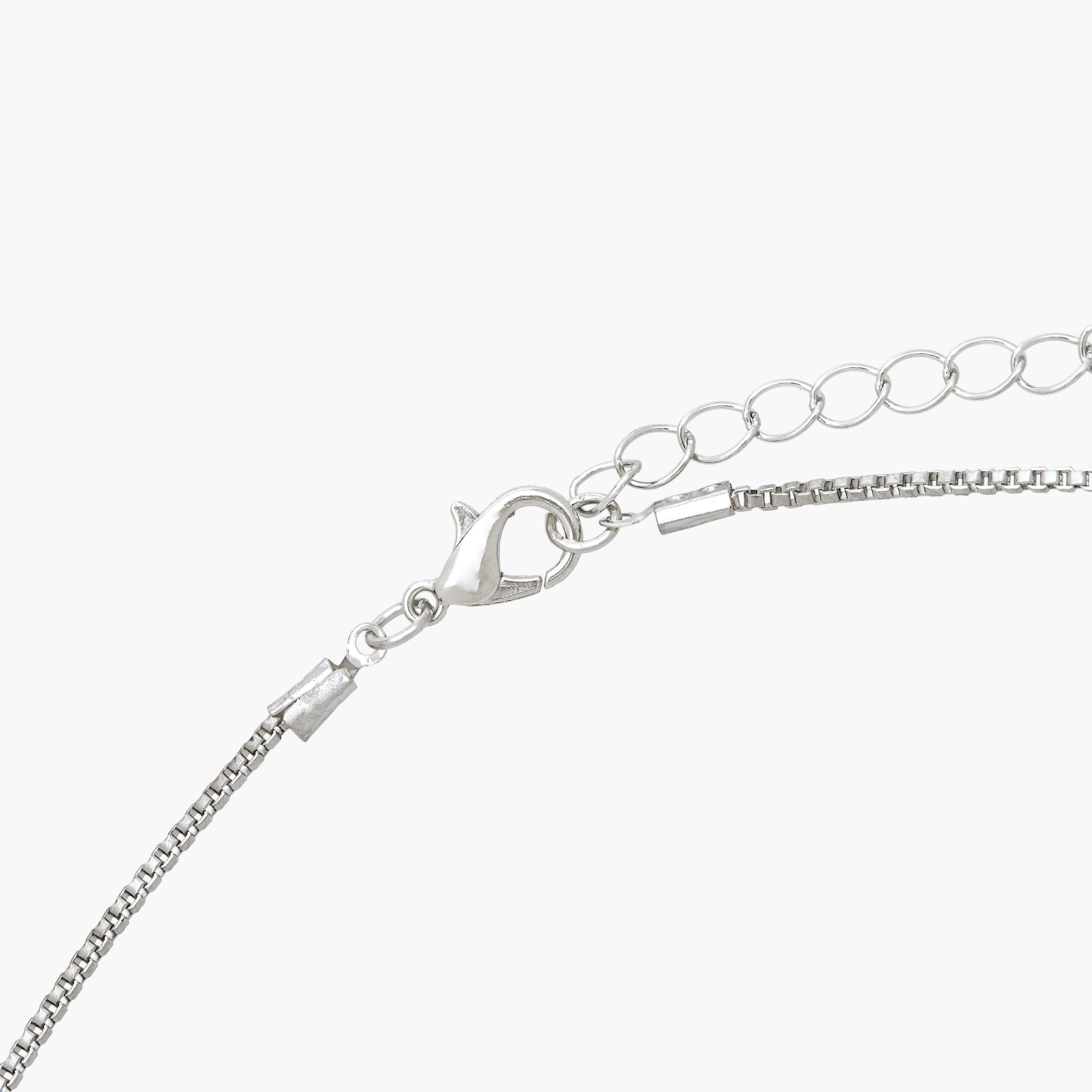 Silver Tone Necklace with Heart Pendant-women-watchesandjewellery-jewellery-necklacesandpendants-image-4
