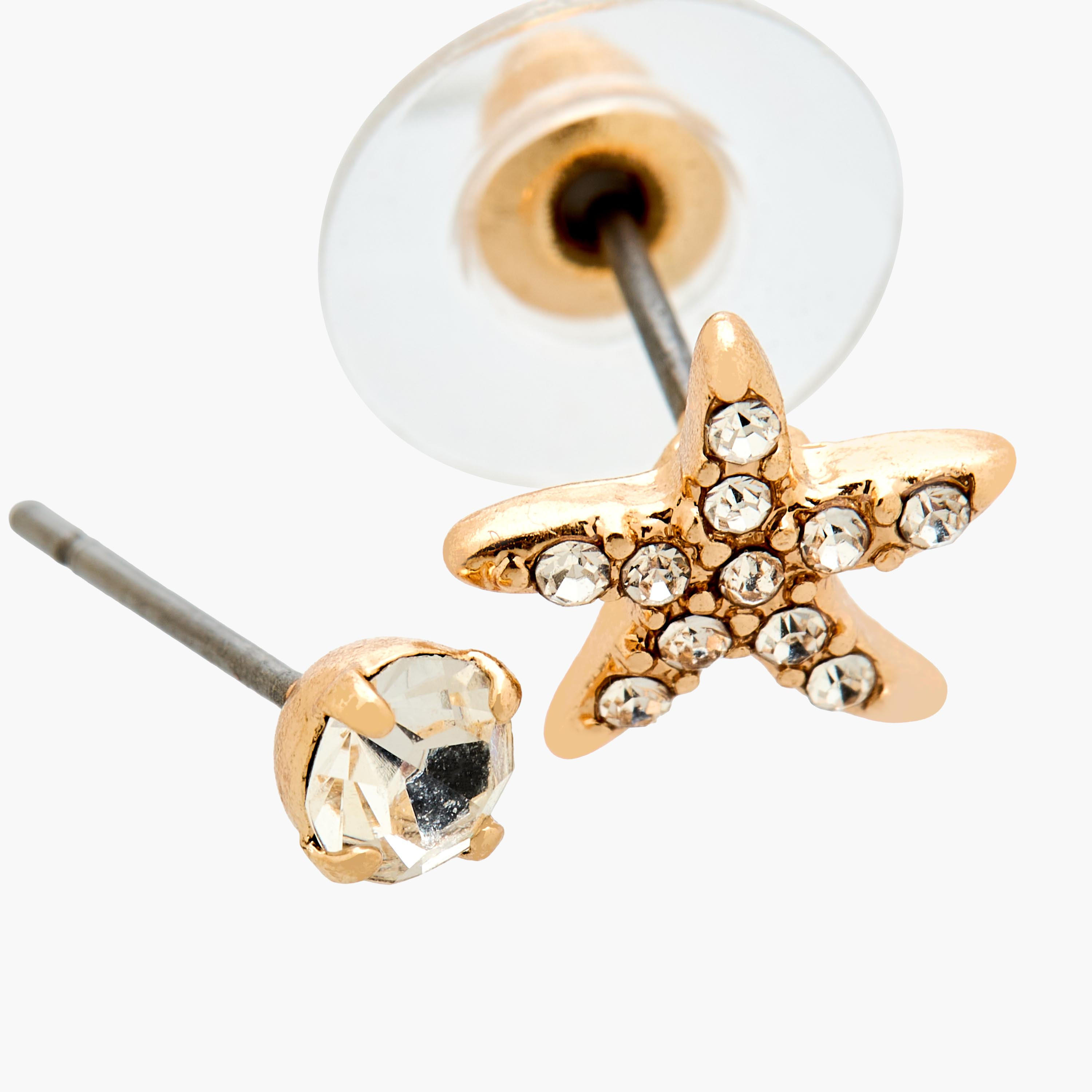 حلقان ميتاليك بمكبس إغلاق خلفي - طقم من 9 أزواج-women-watchesandjewellery-jewellery-earrings-image-4