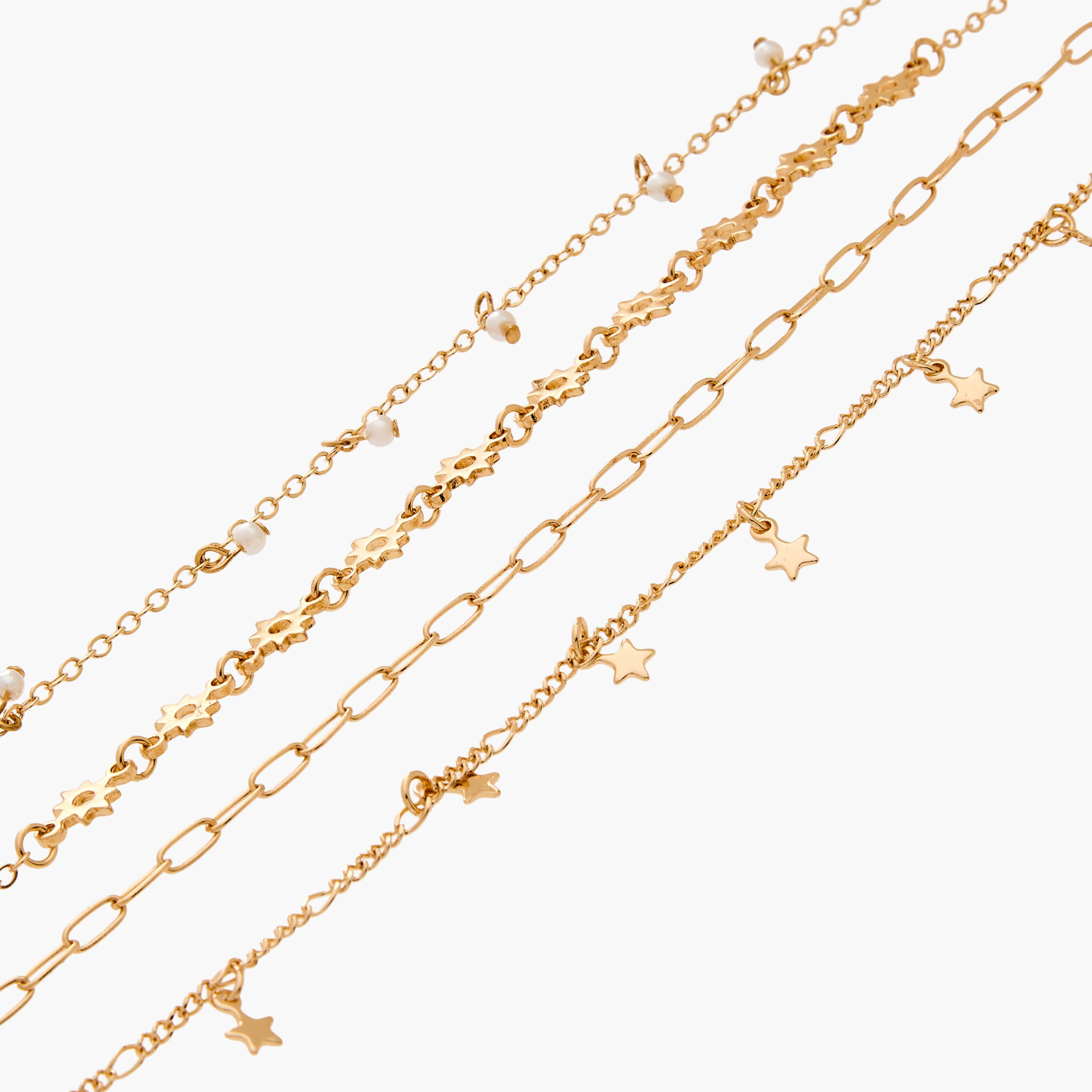 Pack of 4 Gold Tone Chain Anklet-women-watchesandjewellery-jewellery-anklets-image-11