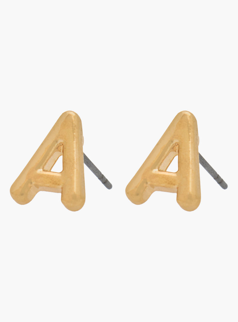 Pack of 9 Gold Tone Stud Earrings with Pushback Closure-women-watchesandjewellery-jewellery-earrings-image-5