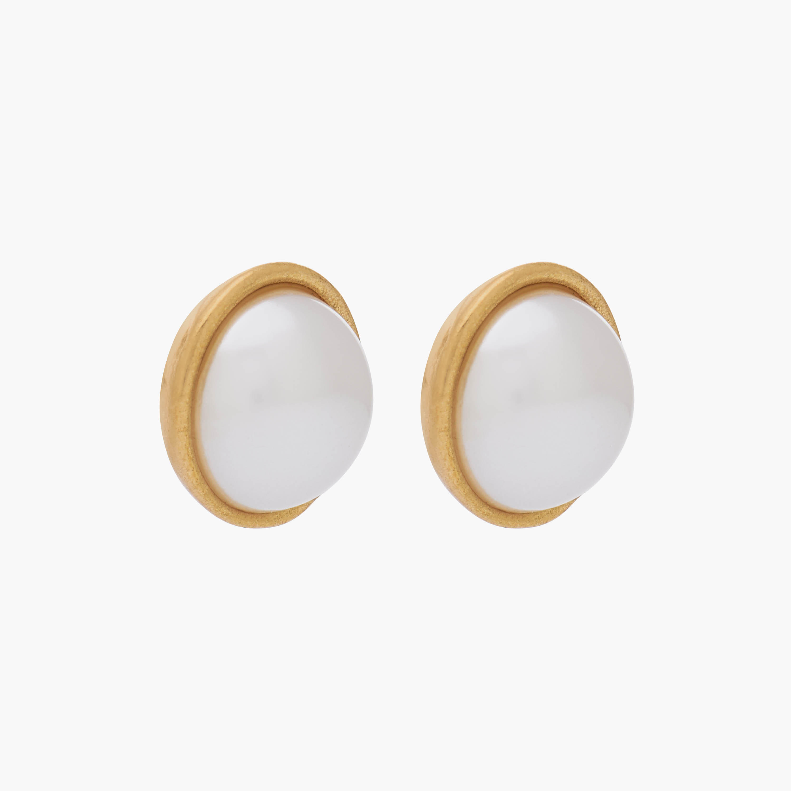 Gold Tone Pearl Embellished Earrings with Pushback Closure-women-watchesandjewellery-jewellery-earrings-image-2