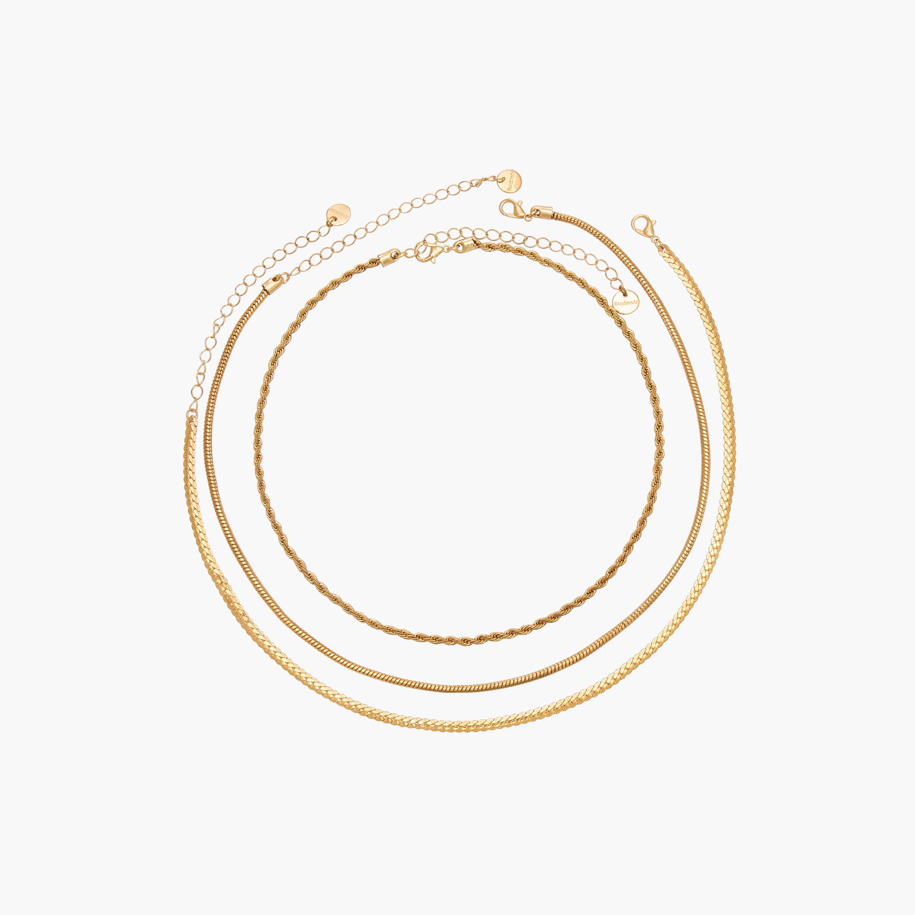Pack of 3 Gold Tone Necklace with Twisted Design-women-watchesandjewellery-jewellery-necklacesandpendants-image-1
