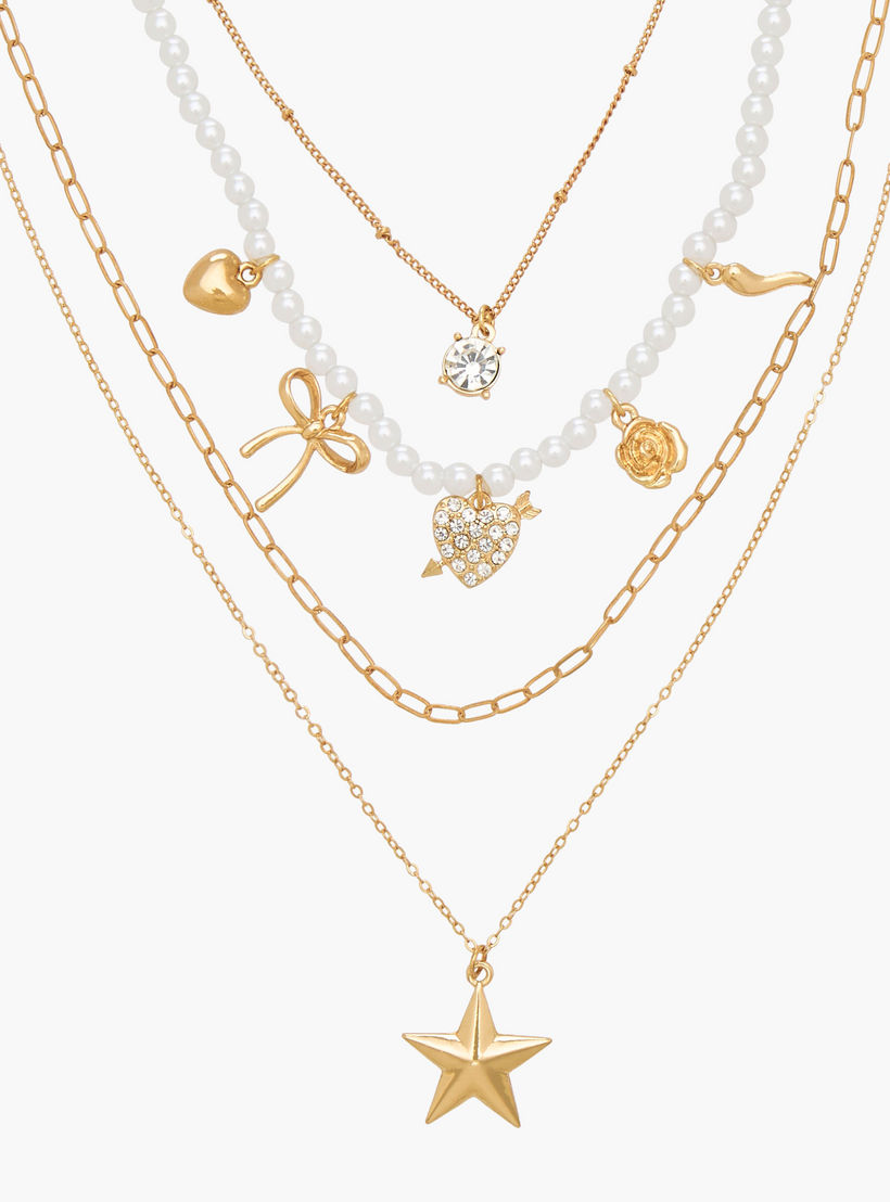 Set of 5 - Gold Tone Pendant Necklace with Assorted Designs-women-watchesandjewellery-jewellery-necklacesandpendants-image-6