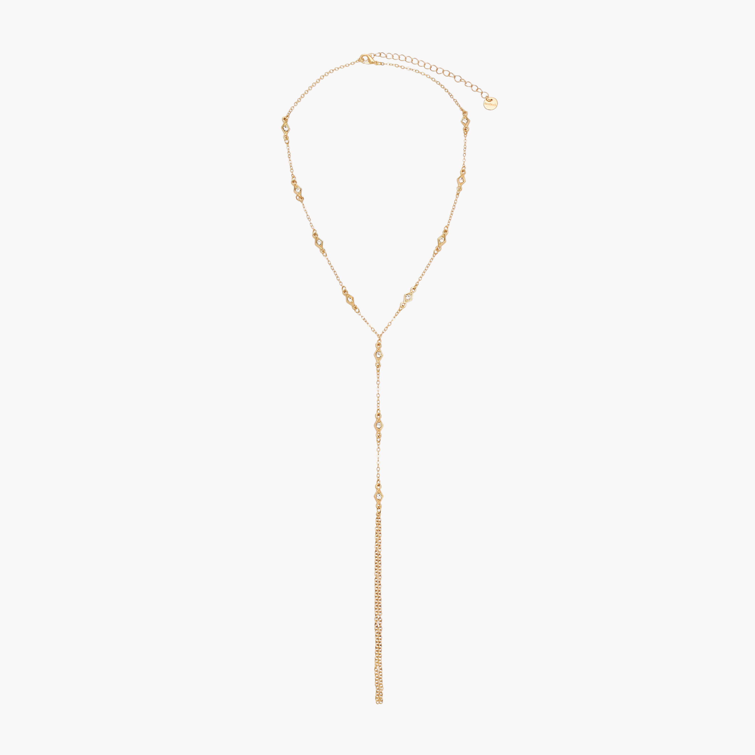 Gold Tone Necklace with Y Shaped Design-women-watchesandjewellery-jewellery-necklacesandpendants-image-1
