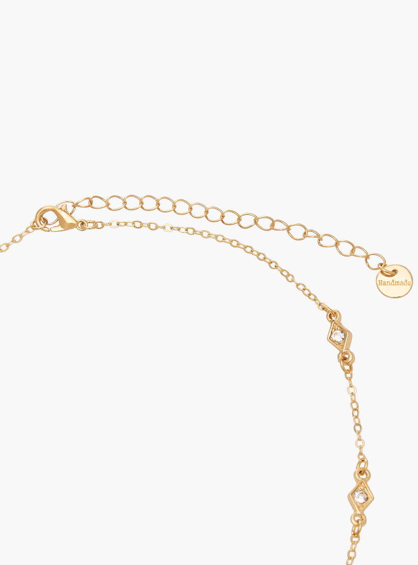 Gold Tone Necklace with Y Shaped Design-women-watchesandjewellery-jewellery-necklacesandpendants-image-4