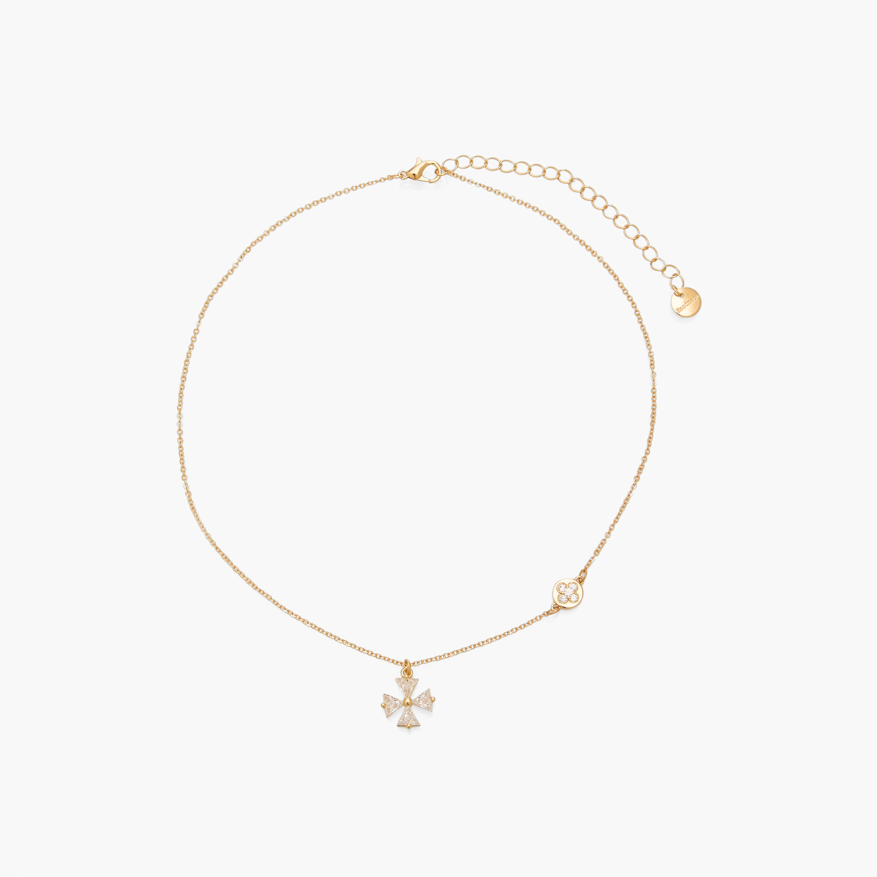 Gold Tone Necklace with Cross Pendant-women-watchesandjewellery-jewellery-necklacesandpendants-image-1