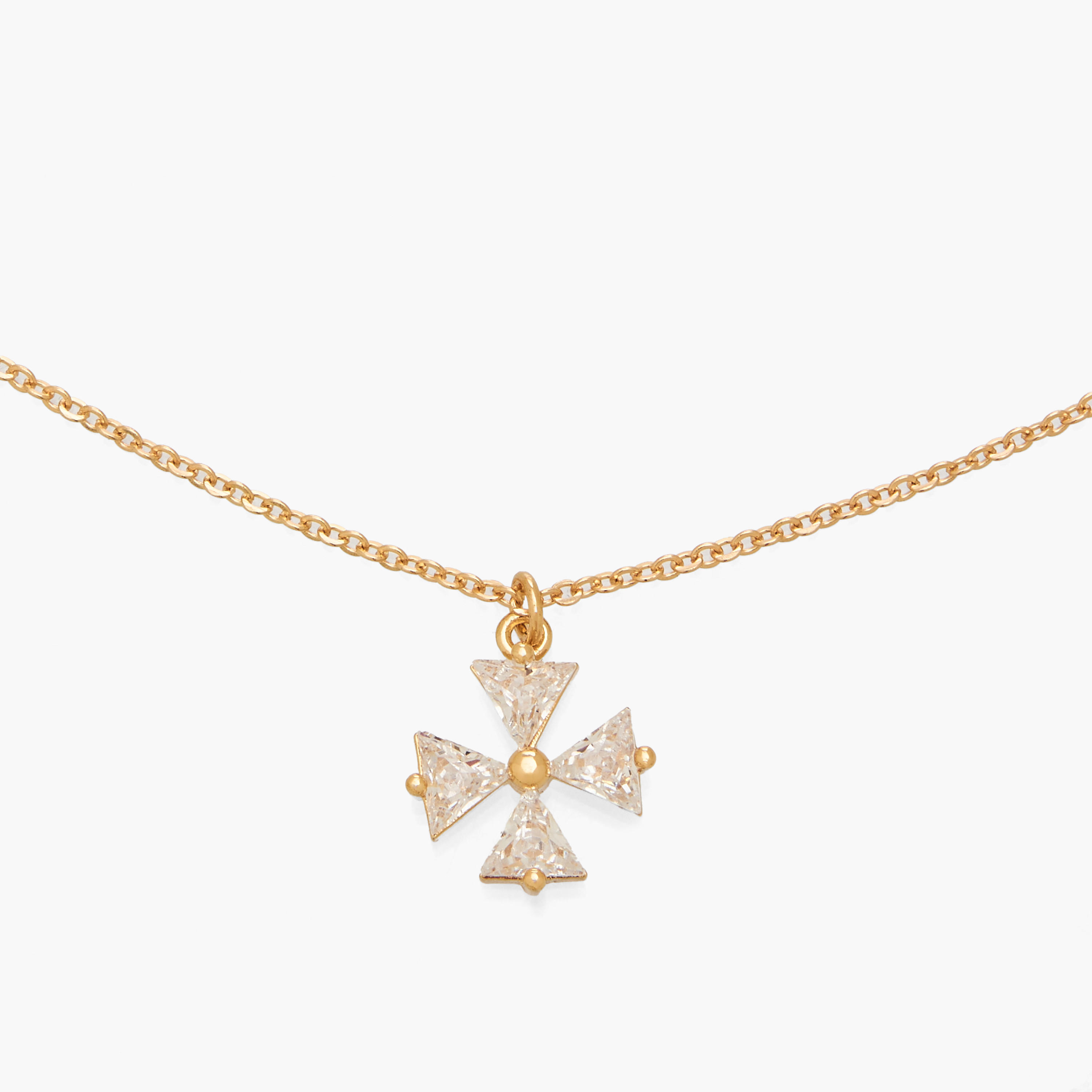 Gold Tone Necklace with Cross Pendant-women-watchesandjewellery-jewellery-necklacesandpendants-image-3
