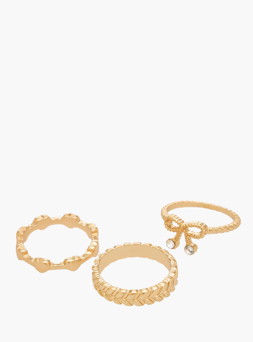 Pack of 8 Gold Tone Ring with Assorted Design-women-watchesandjewellery-jewellery-necklacesandpendants-image-2
