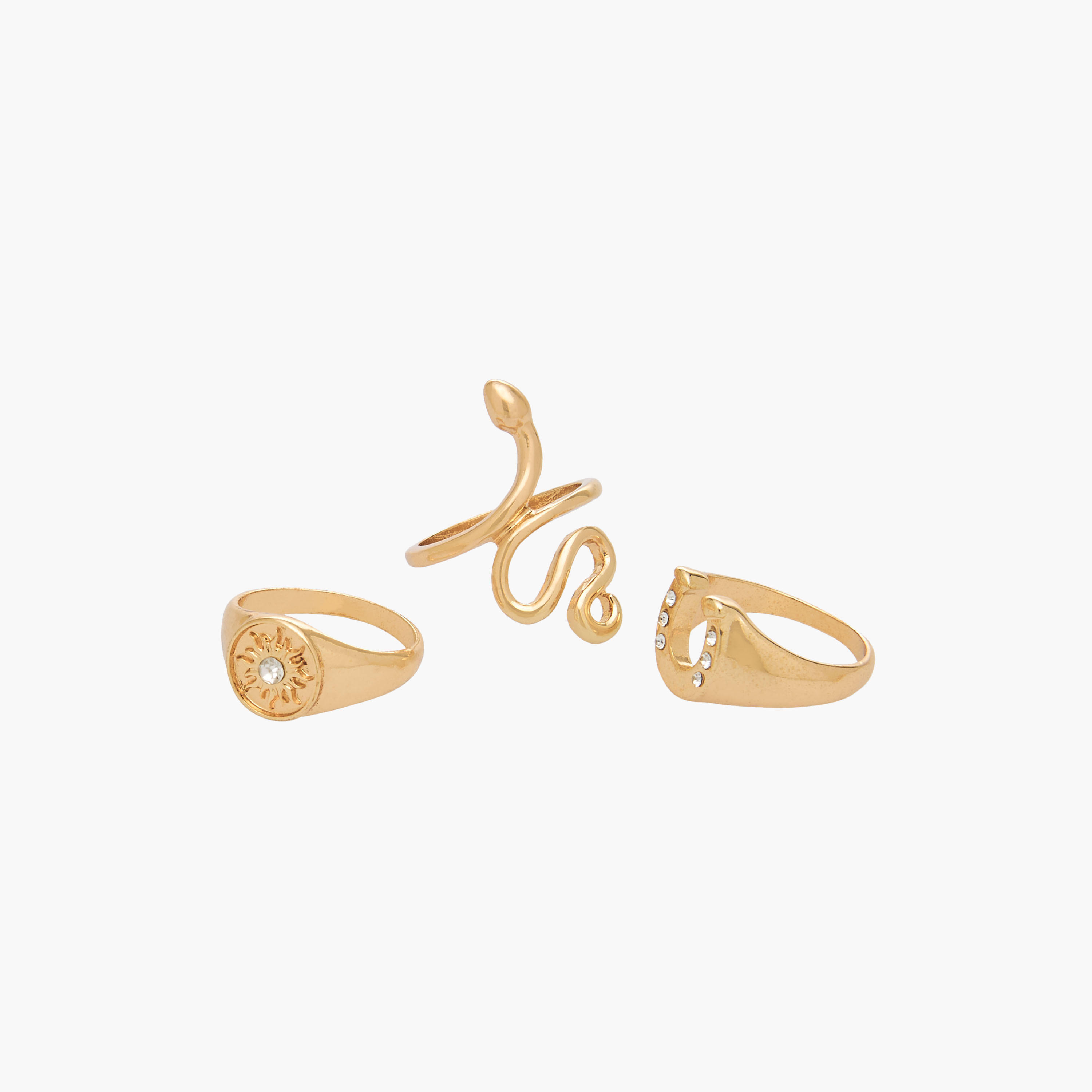 طقم خواتم ذهبية متنوعة 8 قطع من فايندز-women-watchesandjewellery-jewellery-rings-image-2