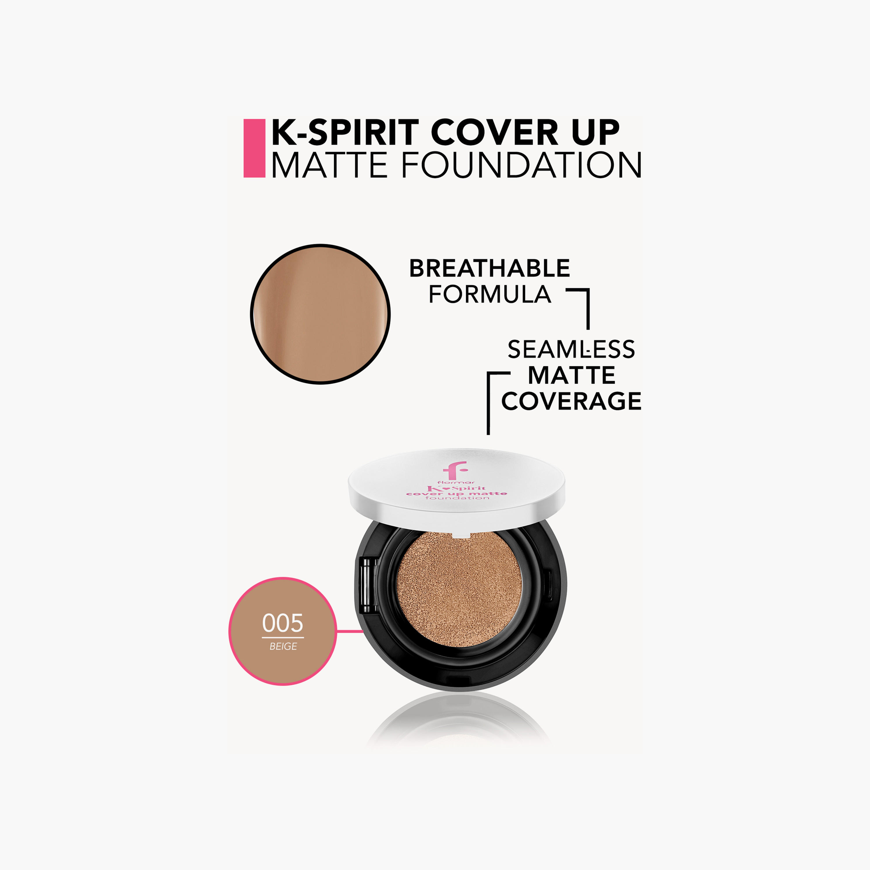 كريم أساس فلورمار كي-سبيريت كوفر أب مات كوشن 15 غرام-beautyandpersonalcare-makeup-face-foundations-image-7