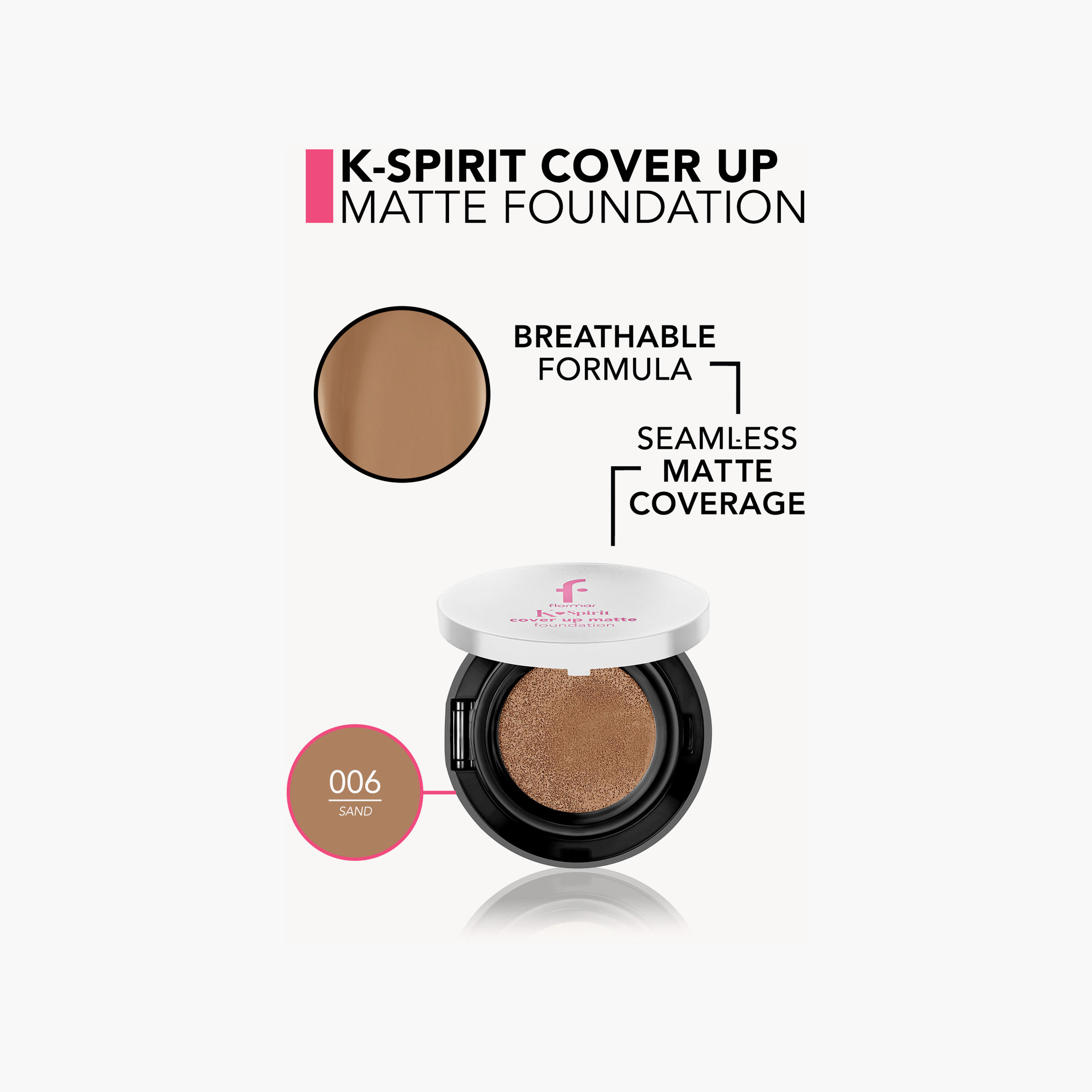 كريم أساس فلورمار كي-سبيريت كوفر أب مات كوشن 15 غرام-beautyandpersonalcare-makeup-face-foundations-image-7