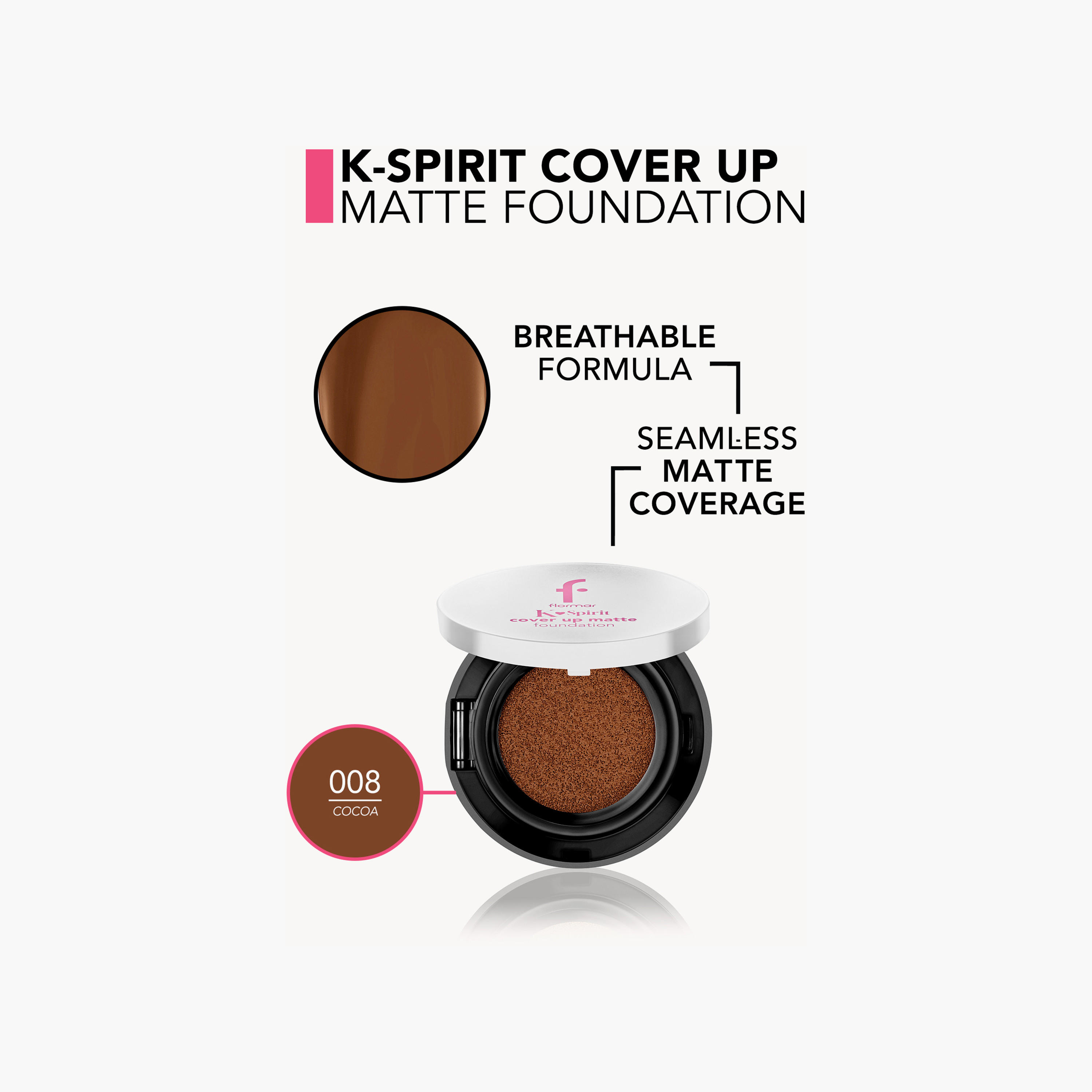 كريم أساس فلورمار كي-سبيريت كوفر أب مات كوشن 15 غرام-beautyandpersonalcare-makeup-face-foundations-image-7