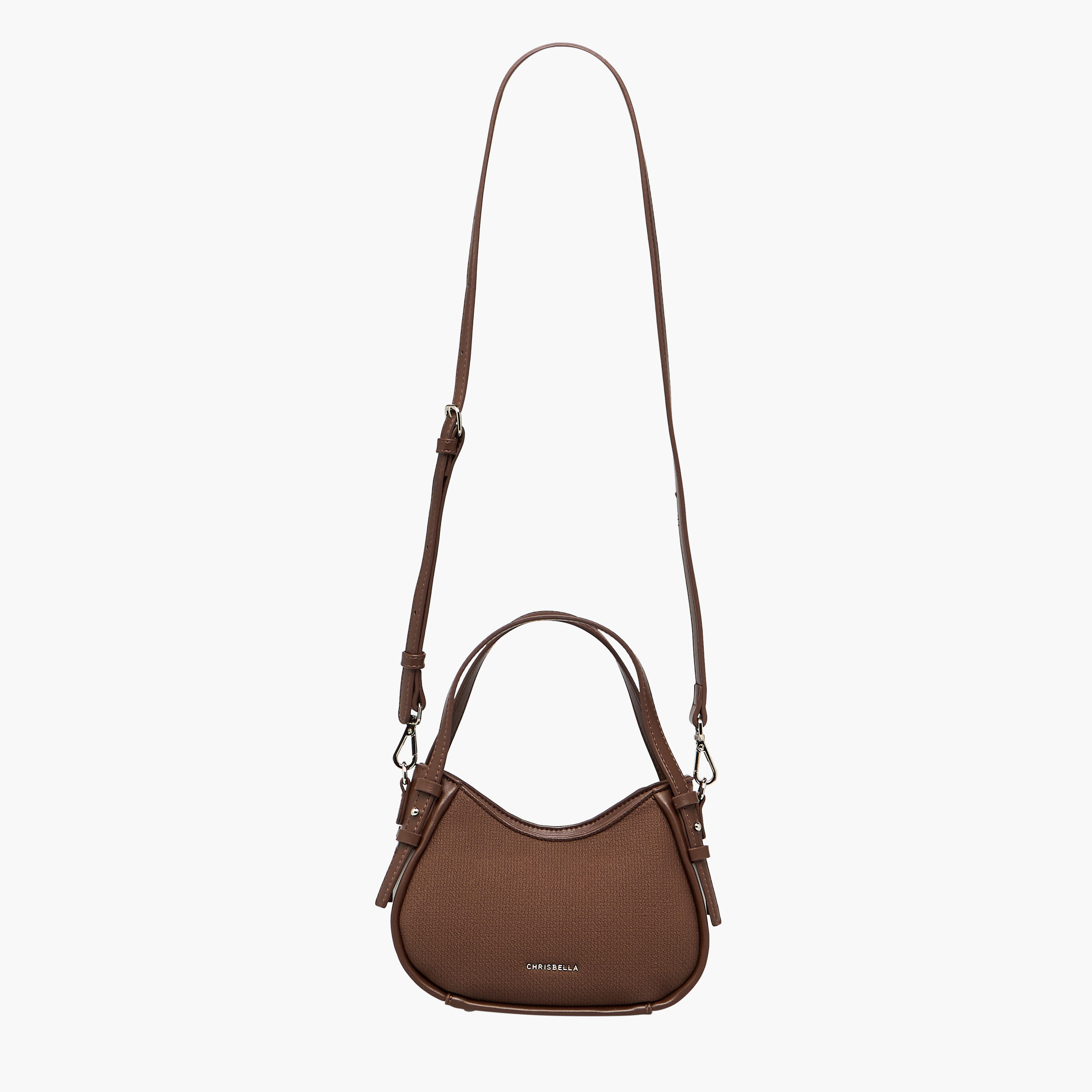 Chrisbella Textured Shoulder Bag with Detachable Strap-women-bagsandwallets-handbags-image-2