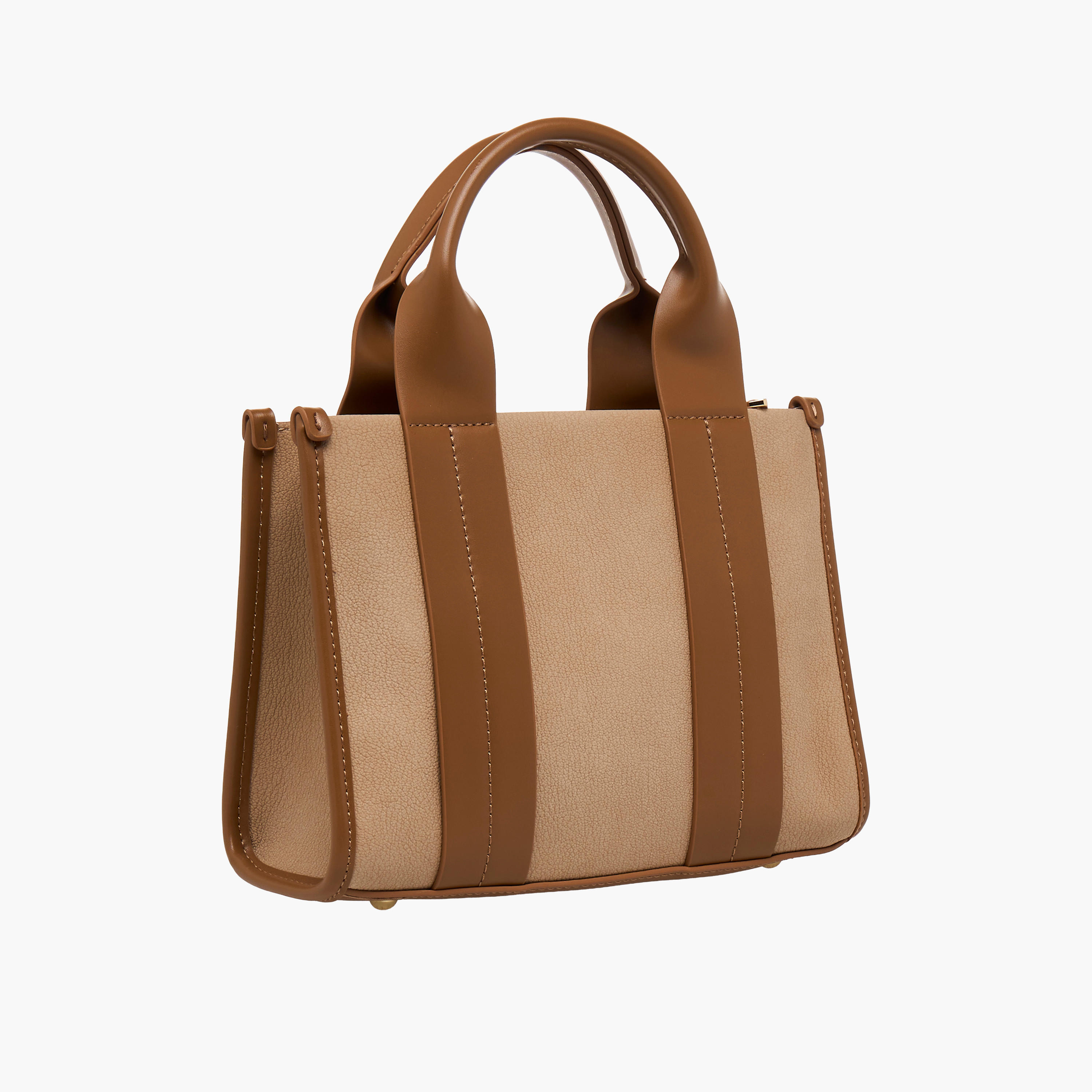 Chrisbella Panelled Tote Bag with Zip Closure-women-bagsandwallets-handbags-image-5