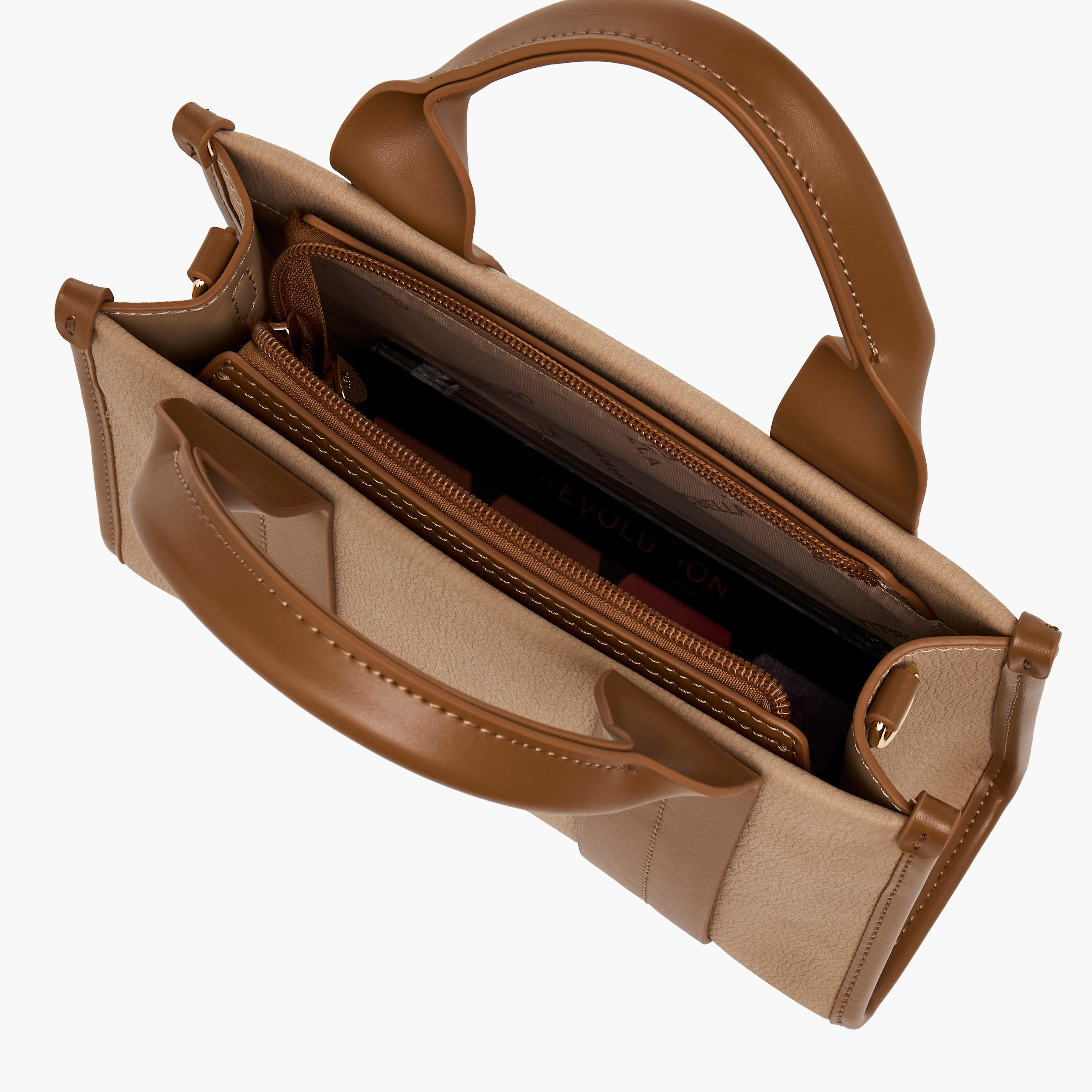 Chrisbella Panelled Tote Bag with Zip Closure-women-bagsandwallets-handbags-image-8