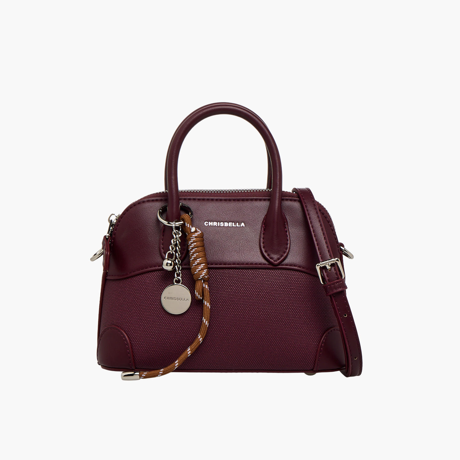 شنطة توتي بارزة الملمس بحزام قابل للفصل من كريسبيلا-women-bagsandwallets-handbags-image-1