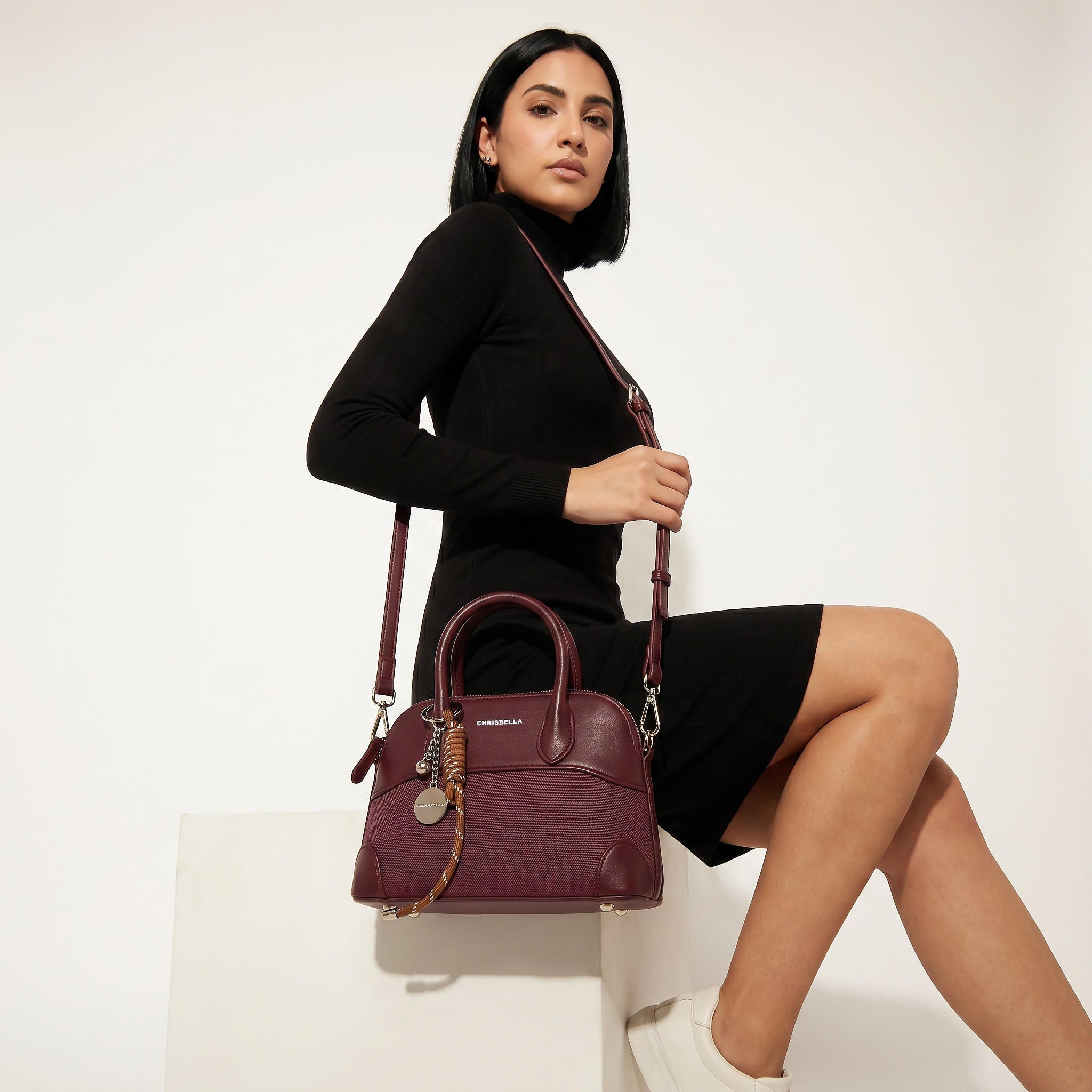 شنطة توتي بارزة الملمس بحزام قابل للفصل من كريسبيلا-women-bagsandwallets-handbags-image-2