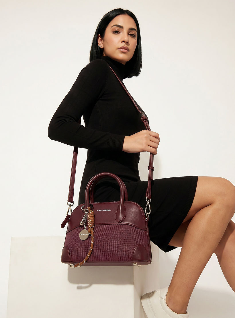 شنطة توتي بارزة الملمس بحزام قابل للفصل من كريسبيلا-women-bagsandwallets-handbags-image-2