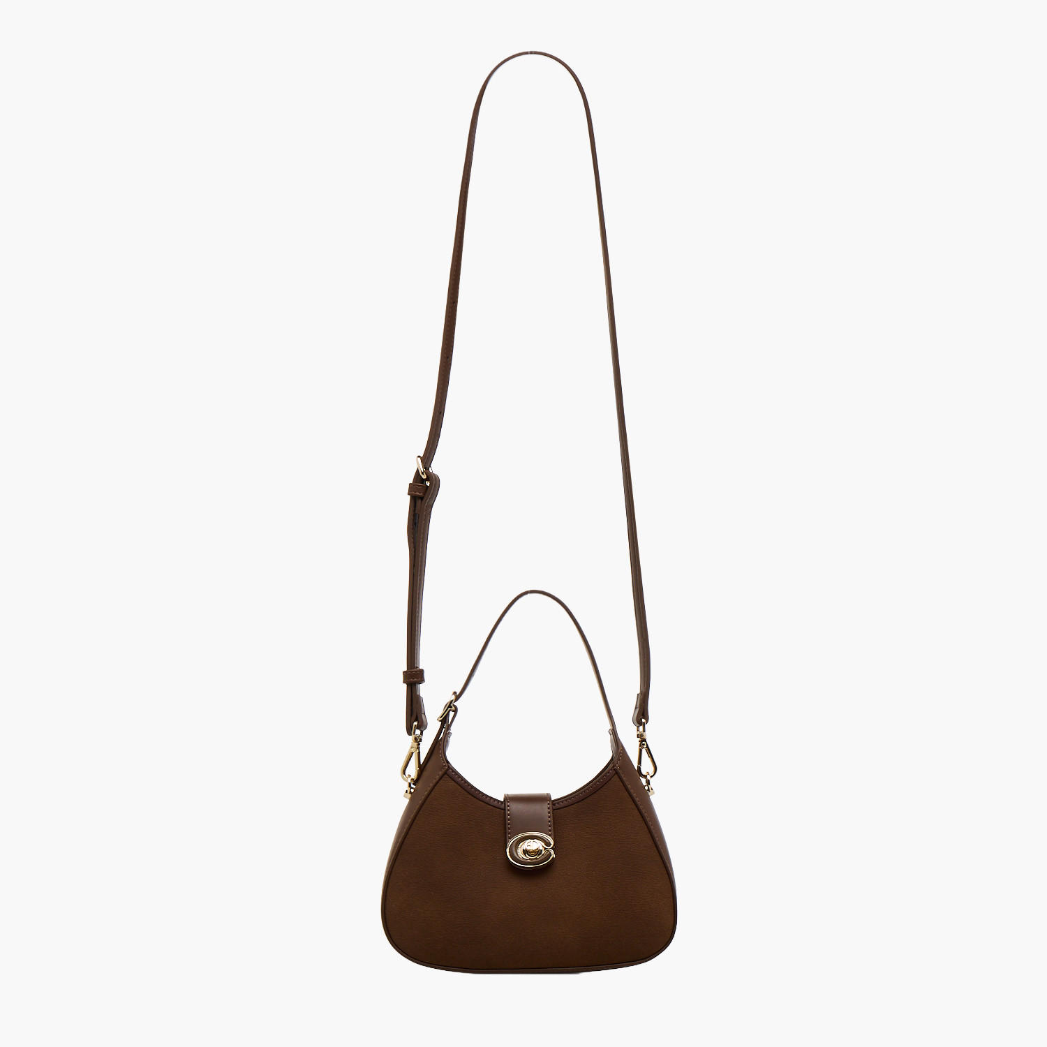 Chrisbella Solid Shoulder Bag with Twist Lock Closure-women-bagsandwallets-handbags-image-3