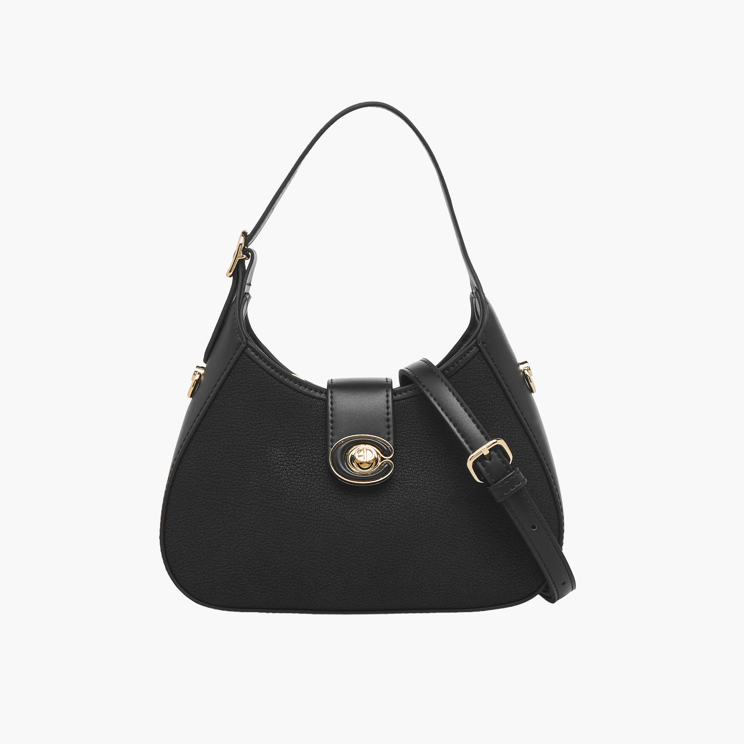 شنطة كتف سادة بقفل إغلاق دوار من كريسبيلا-women-bagsandwallets-handbags-image-1