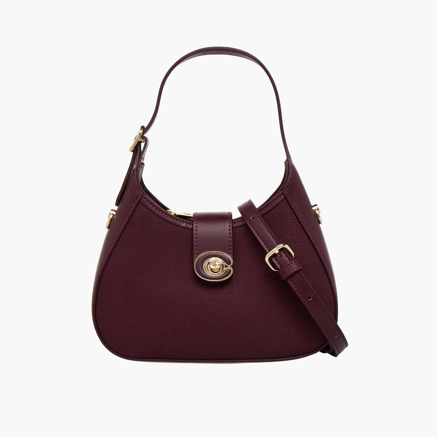 شنطة كتف سادة بقفل إغلاق دوار من كريسبيلا-women-bagsandwallets-handbags-image-1