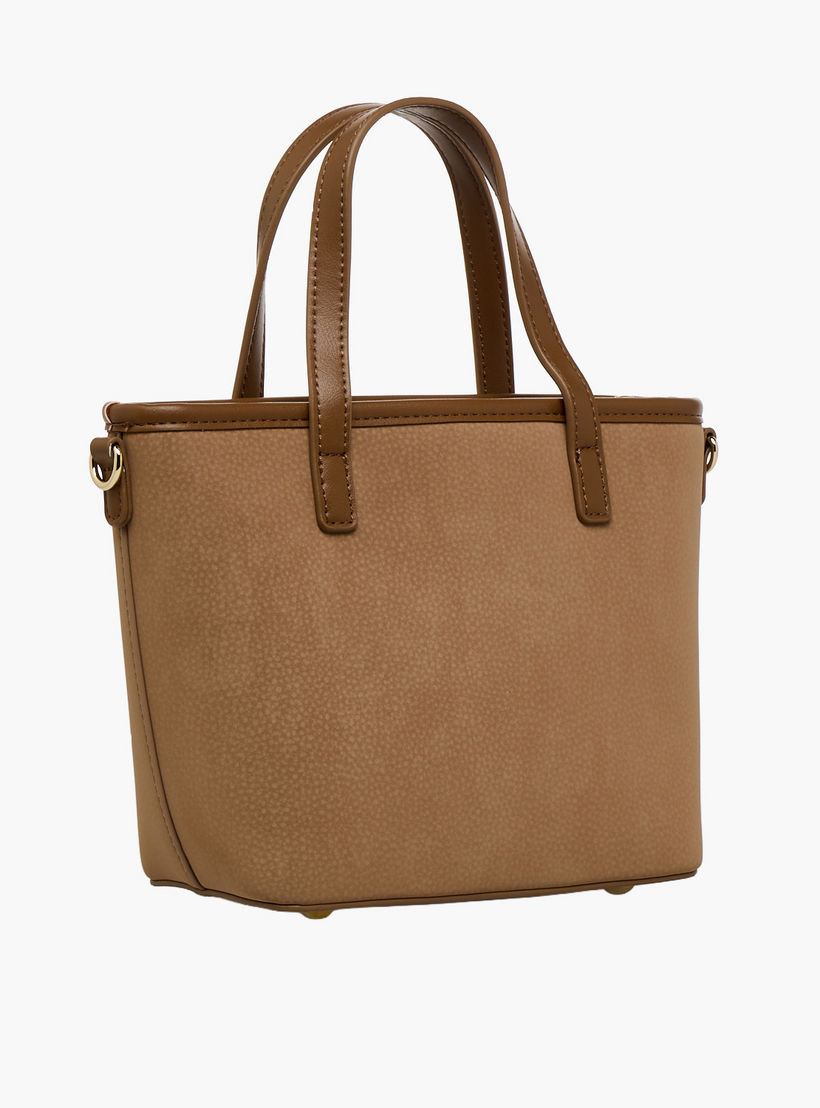 Chrisbella Textured Tote Bag with Zip Closure-women-bagsandwallets-handbags-image-4