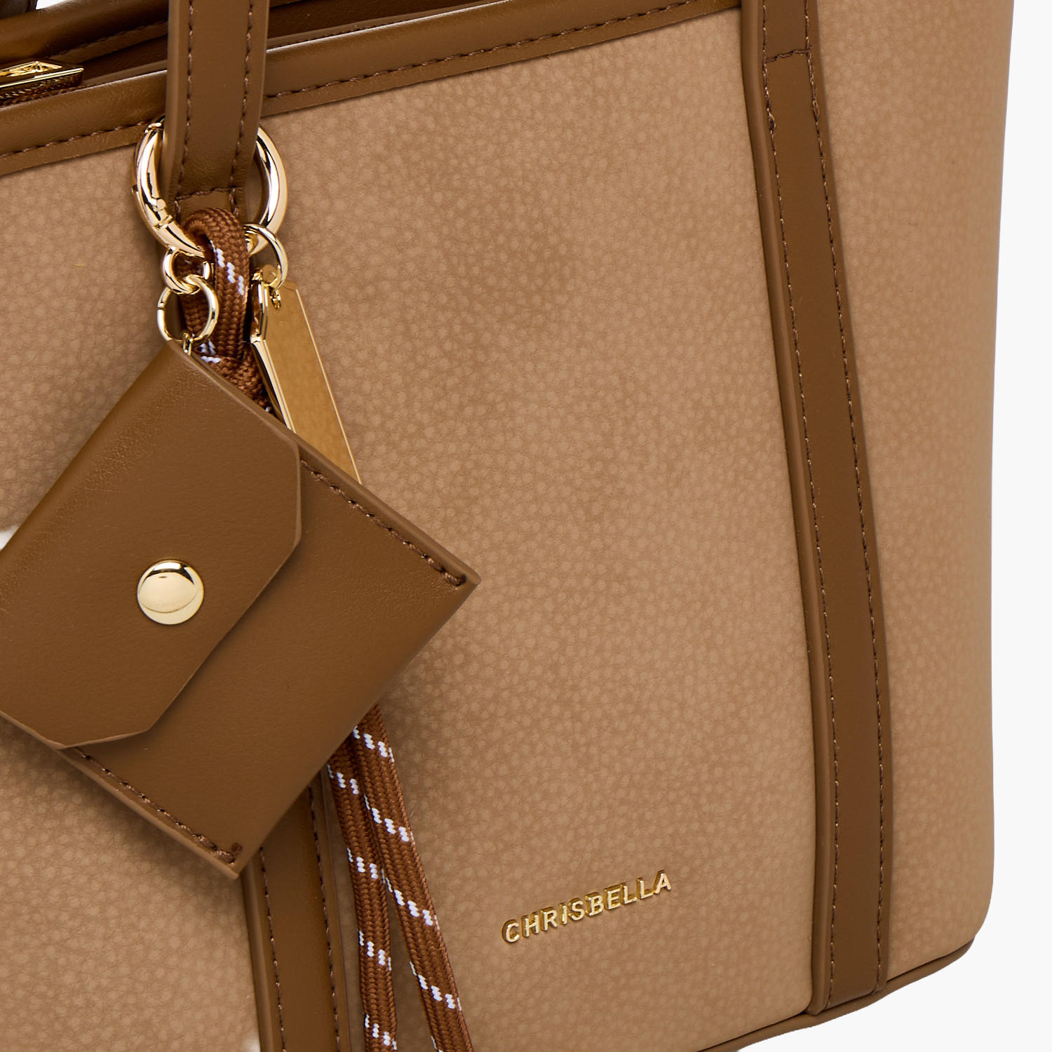 Chrisbella Textured Tote Bag with Zip Closure-women-bagsandwallets-handbags-image-5