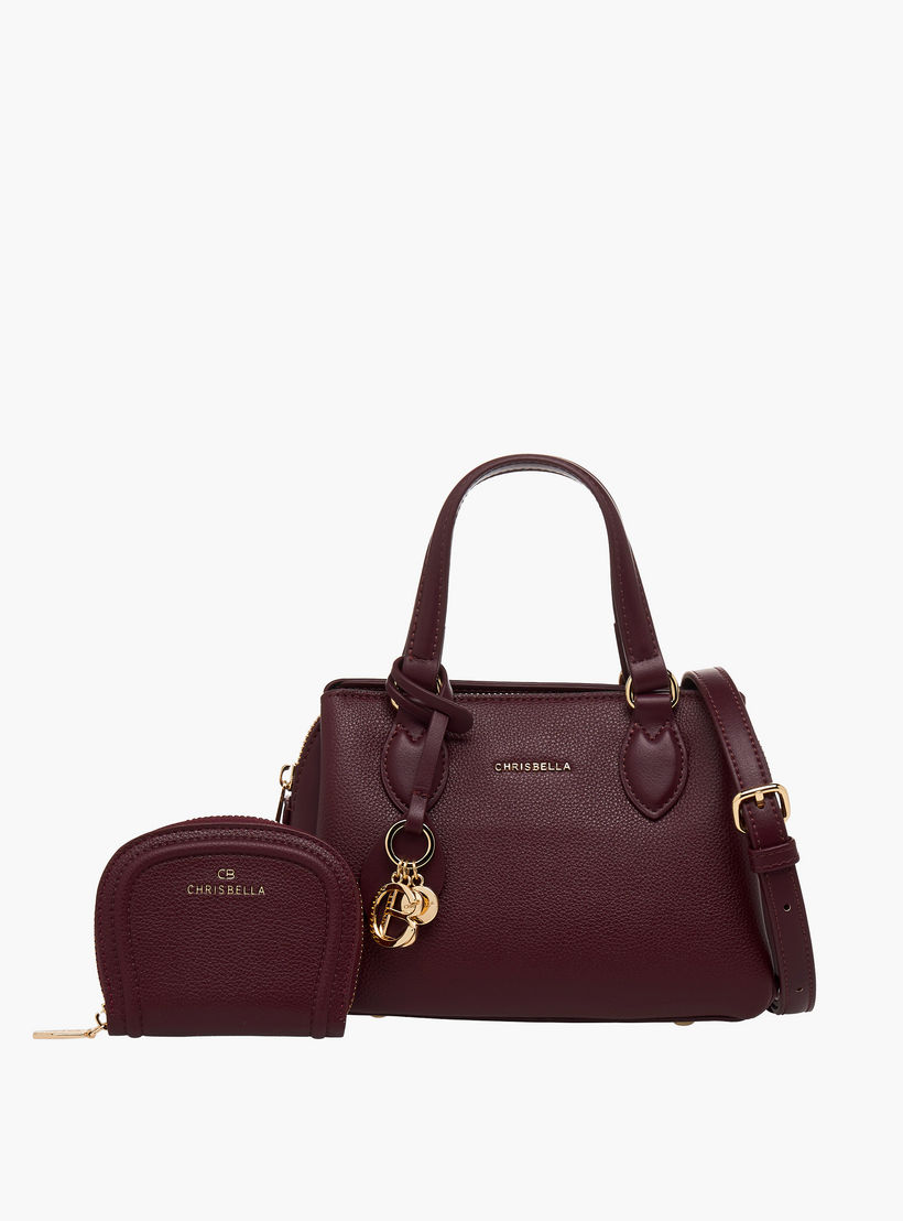 شنطة توت بارزة الملمس مع محفظة من كريسبيلا-women-bagsandwallets-handbags-image-1