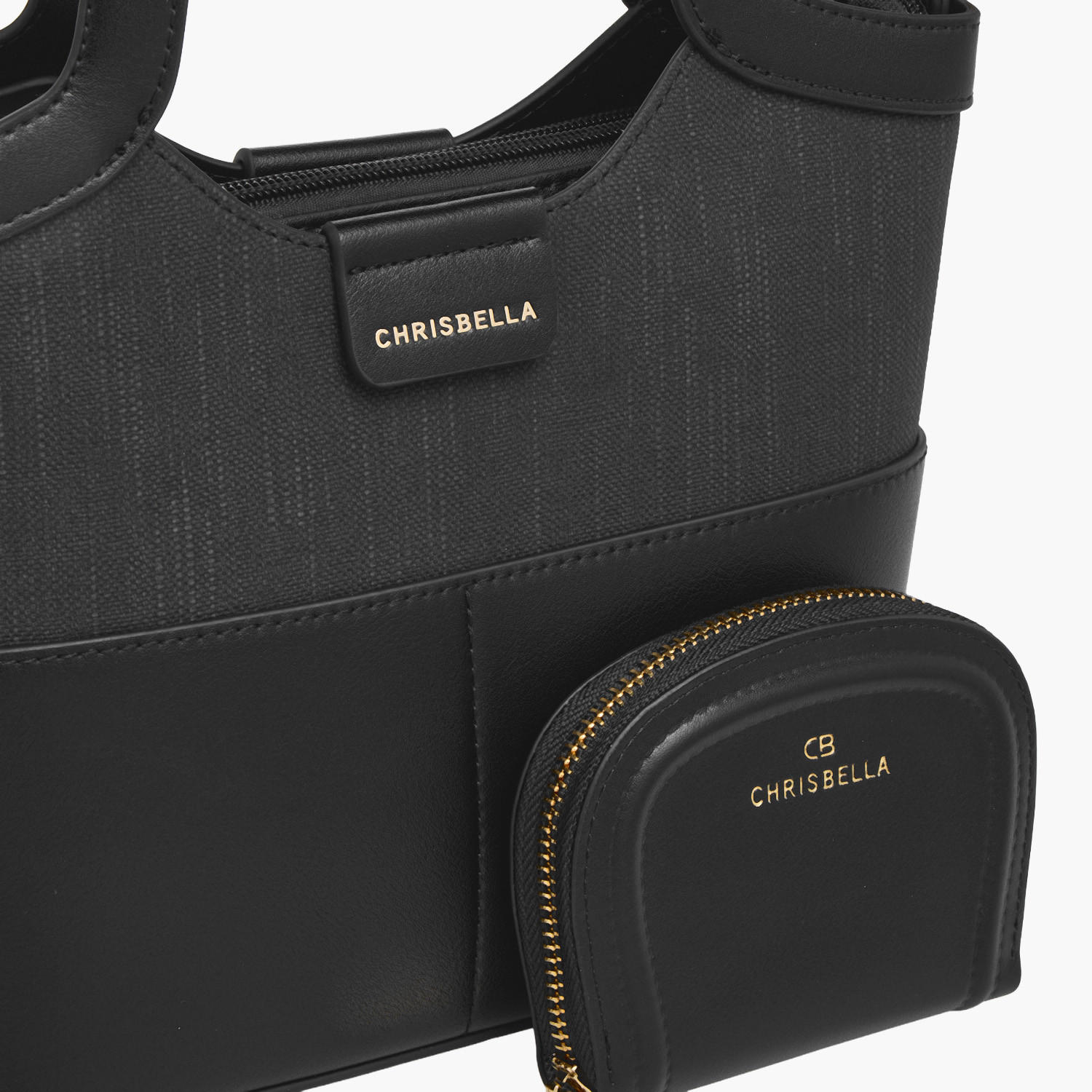 Chrisbella Textured Tote Bag with Coin Pouch-women-bagsandwallets-handbags-image-6