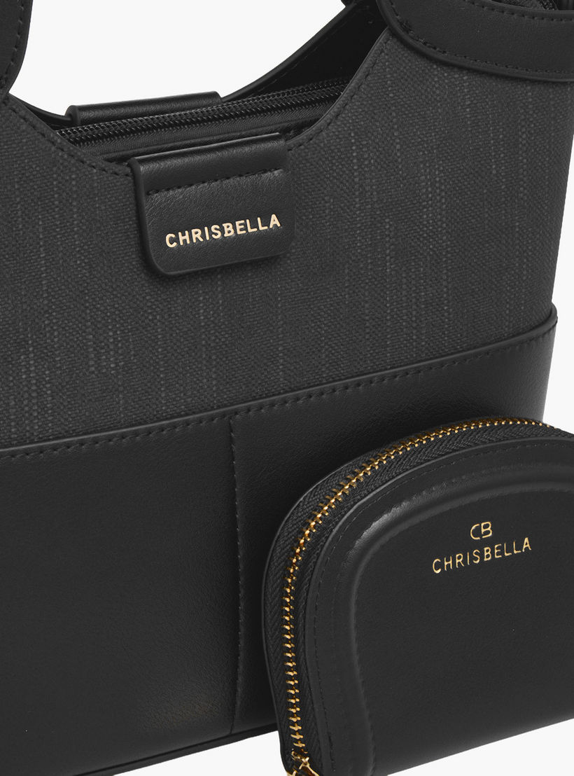 Chrisbella Textured Tote Bag with Coin Pouch-women-bagsandwallets-handbags-image-6